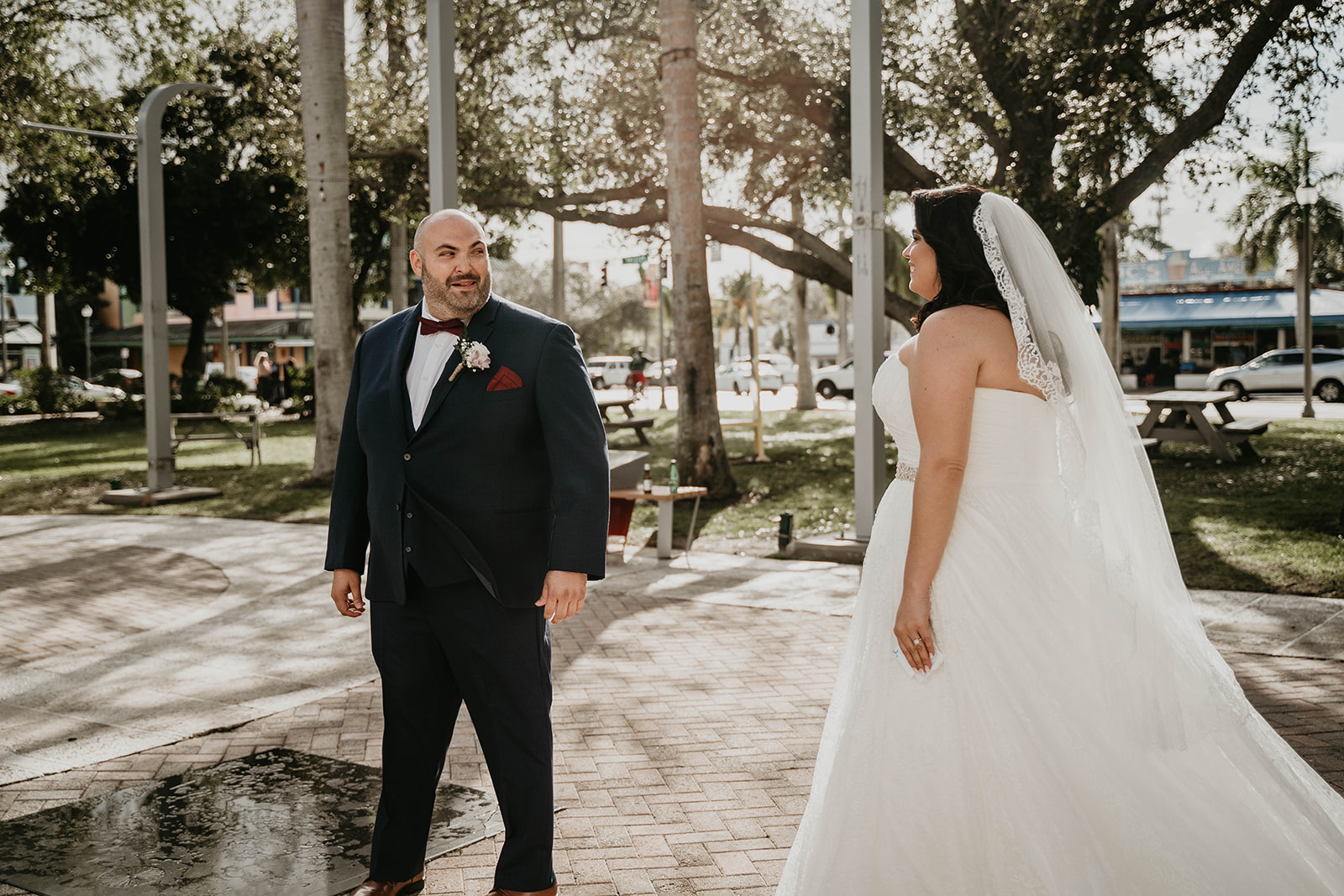Delray Beach Florida Cornell Art Museum First Look Wedding Photography 
