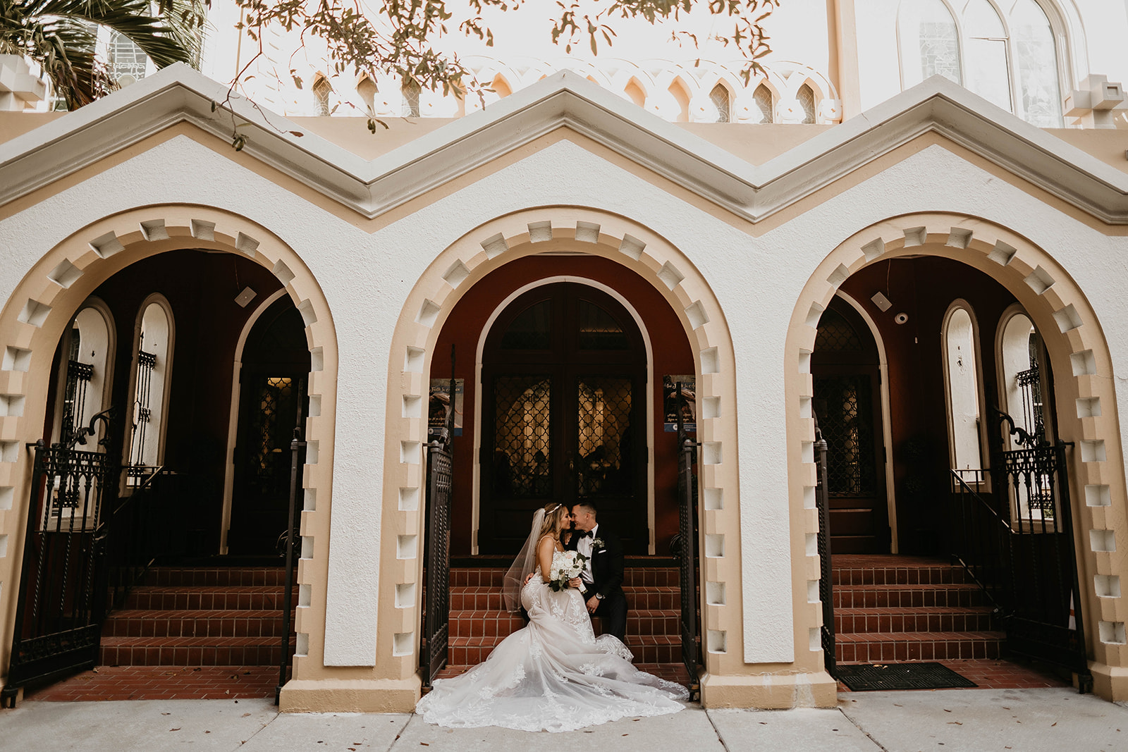 West Palm Beach Florida Bride and Groom Church Wedding Portrait Photography