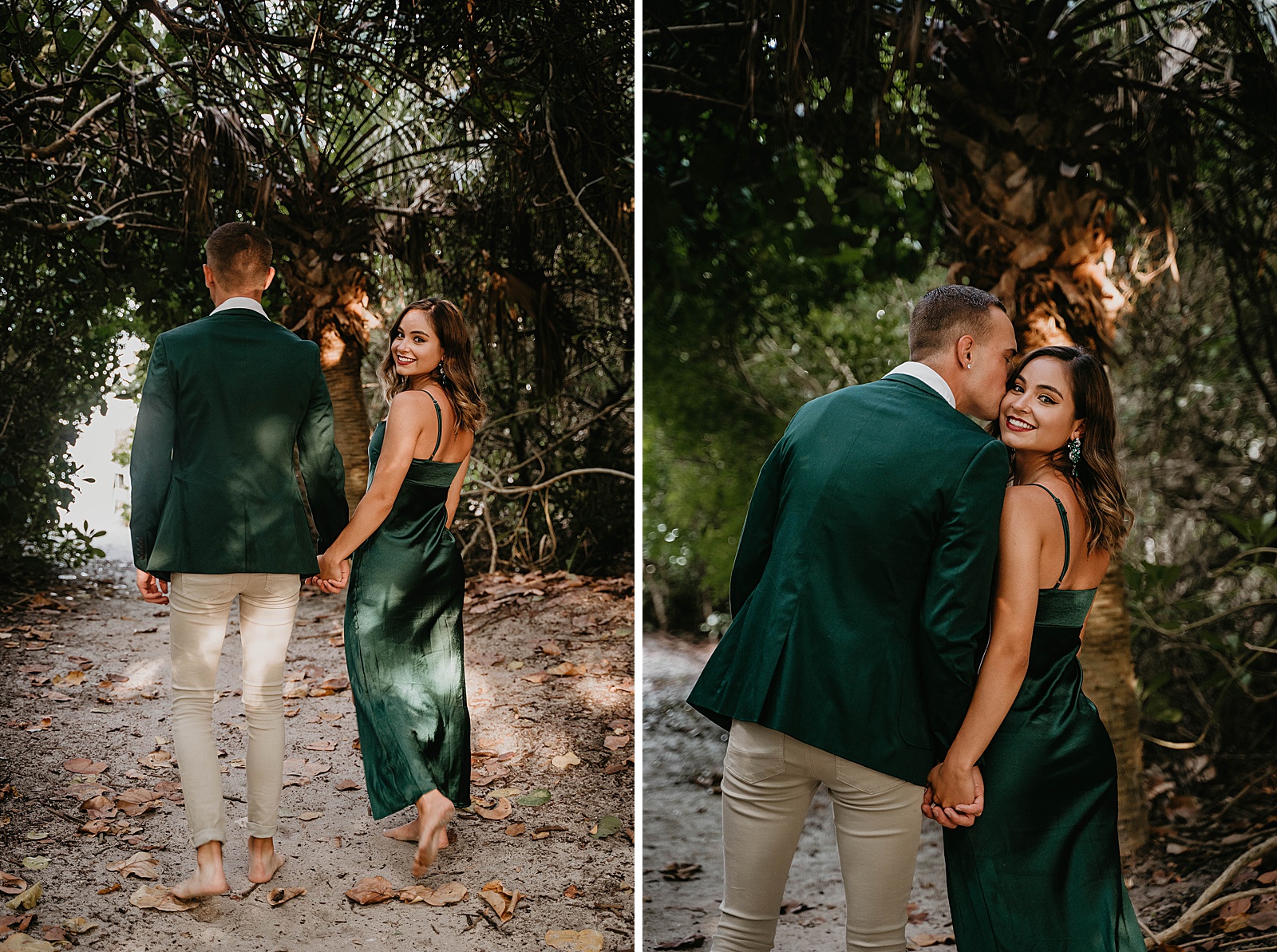 Palm Beach Engagement Session Couple in Green by West Palm Beach Engagement Photographer, Krystal Capone Photography
