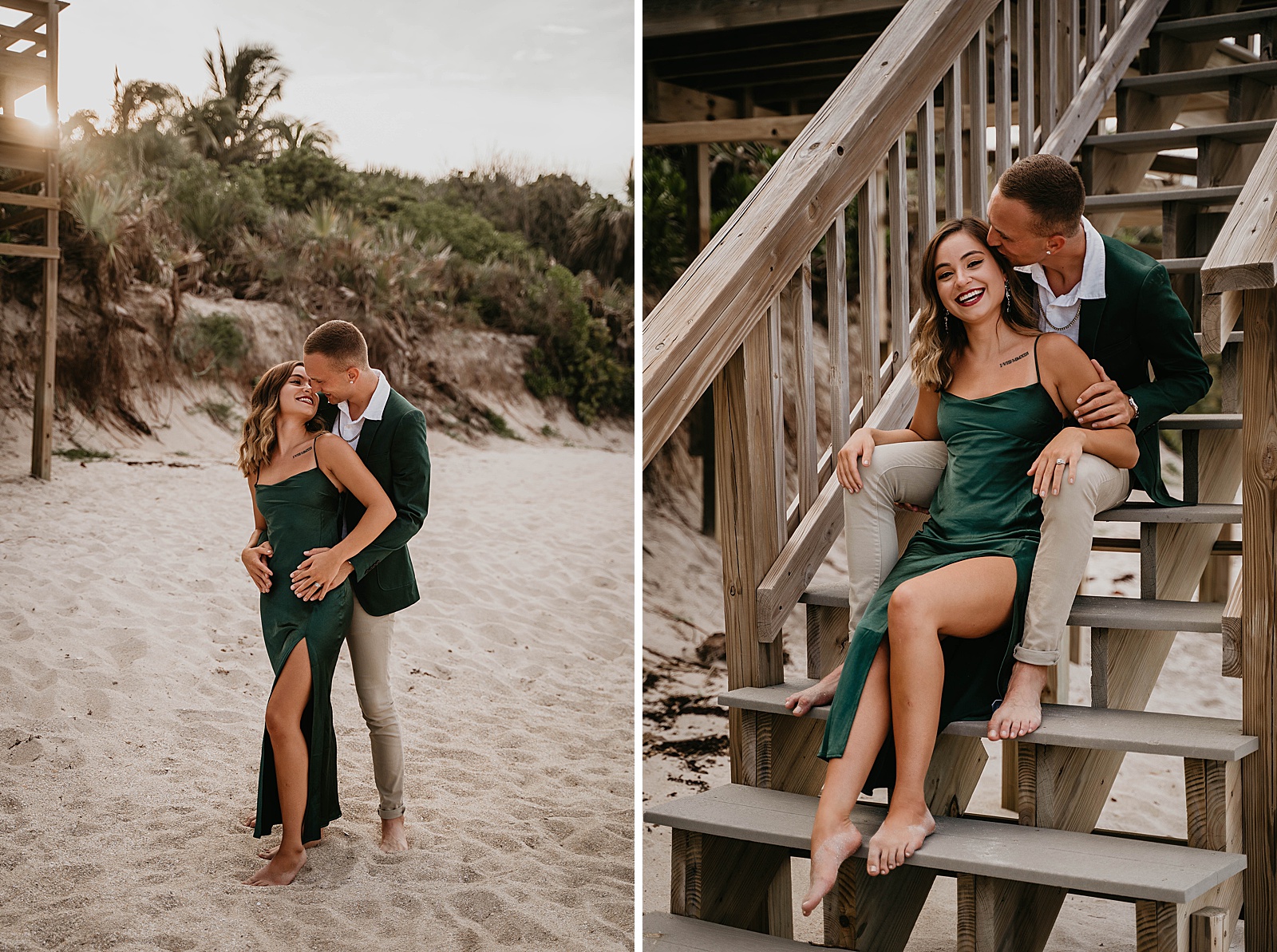 Palm Beach Engagement Session Couple in Green by West Palm Beach Engagement Photographer, Krystal Capone Photography