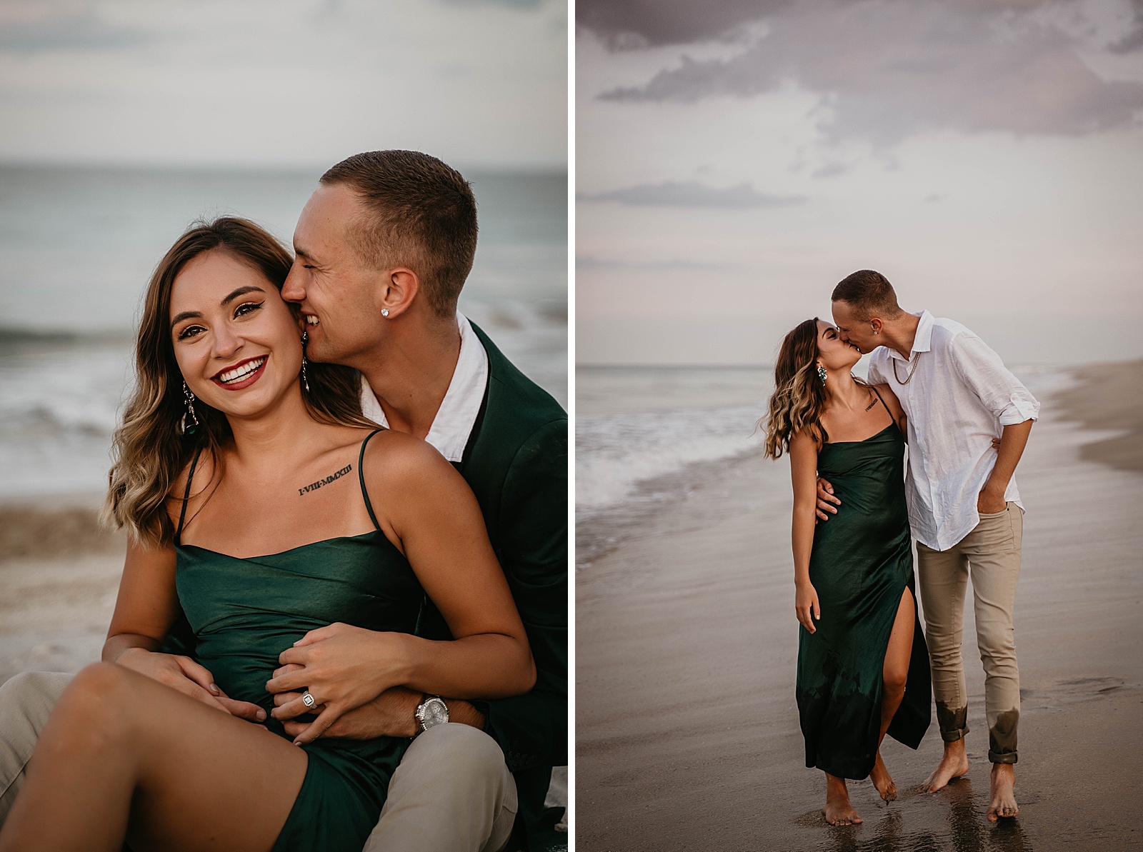 Palm Beach Engagement Session Couple in Green by West Palm Beach Engagement Photographer, Krystal Capone Photography