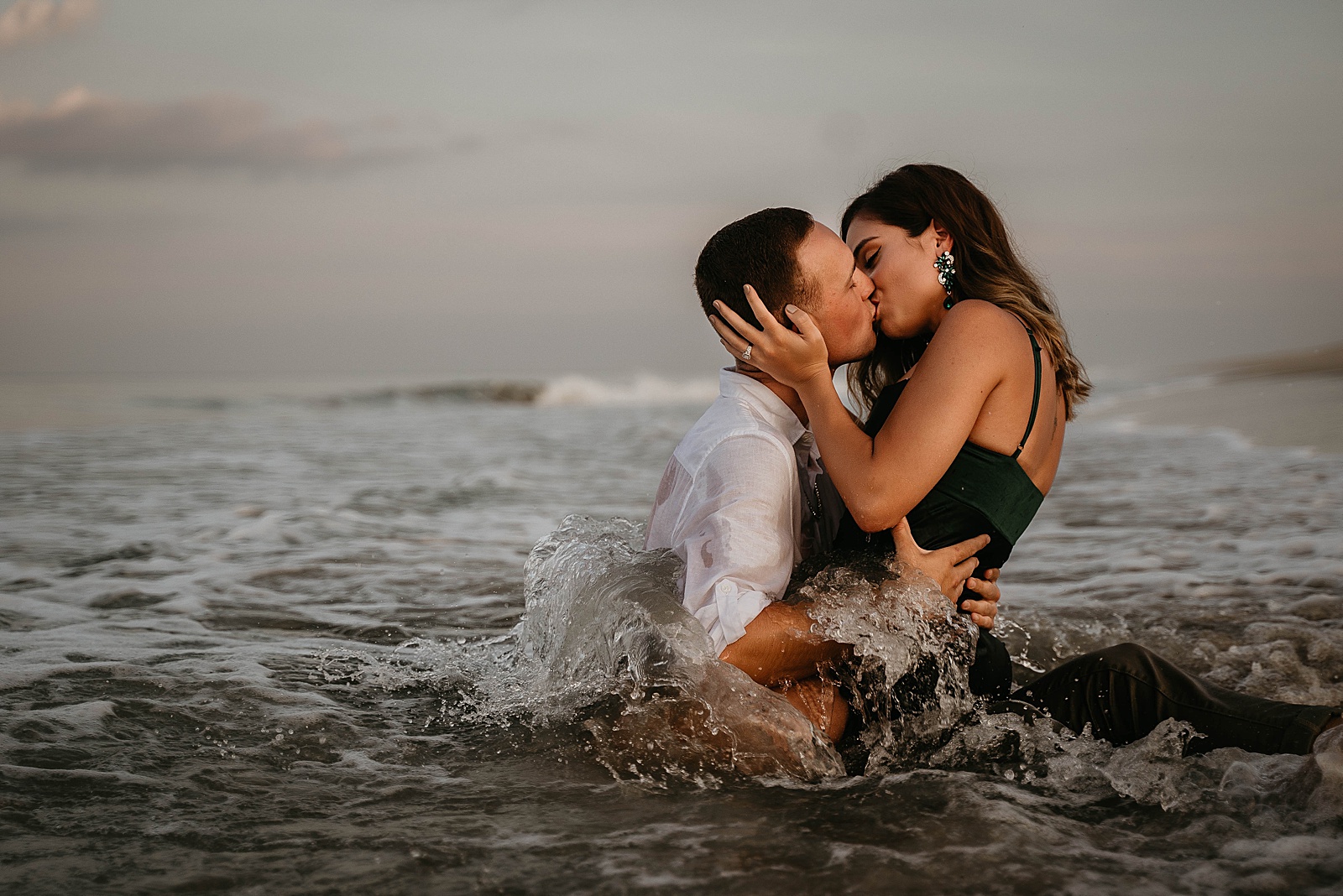 Palm Beach Engagement Session Couple in Green by West Palm Beach Engagement Photographer, Krystal Capone Photography
