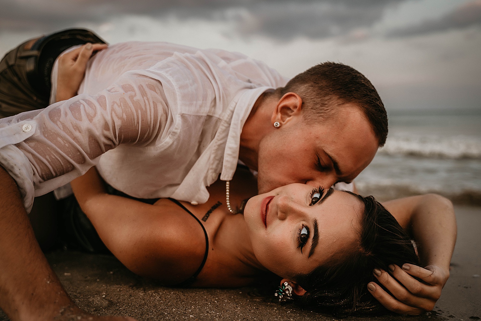 Palm Beach Engagement Session Couple in Green by West Palm Beach Engagement Photographer, Krystal Capone Photography