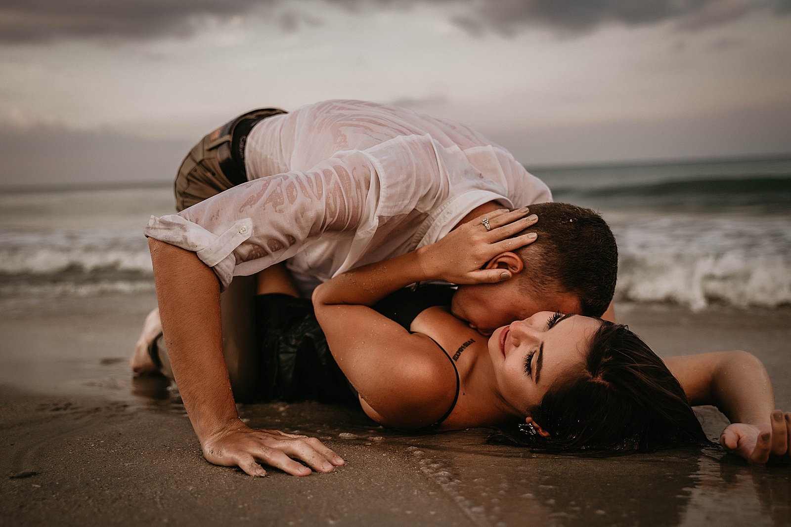 Palm Beach Engagement Session Couple in Green by West Palm Beach Engagement Photographer, Krystal Capone Photography