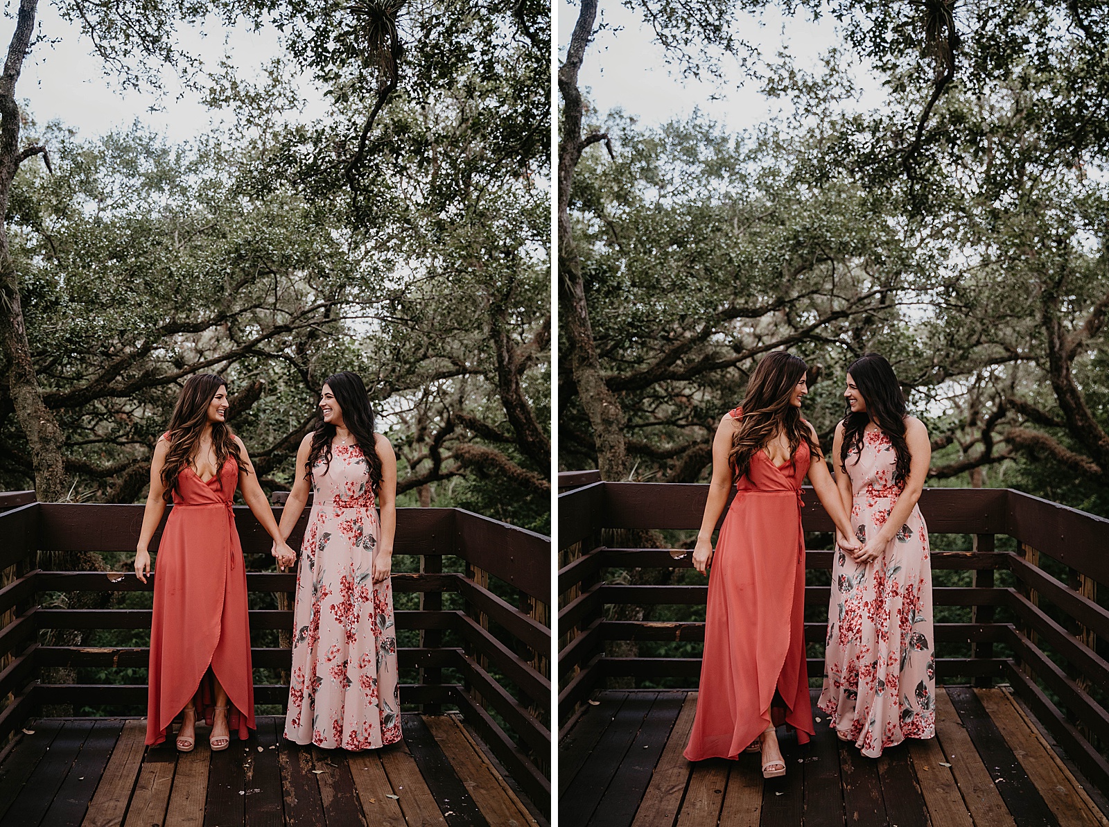 Whimsical LGBTQ Engagement in Tree Tops Park Captured by West Palm Beach Engagement Photographer, Krystal Capone Photography.