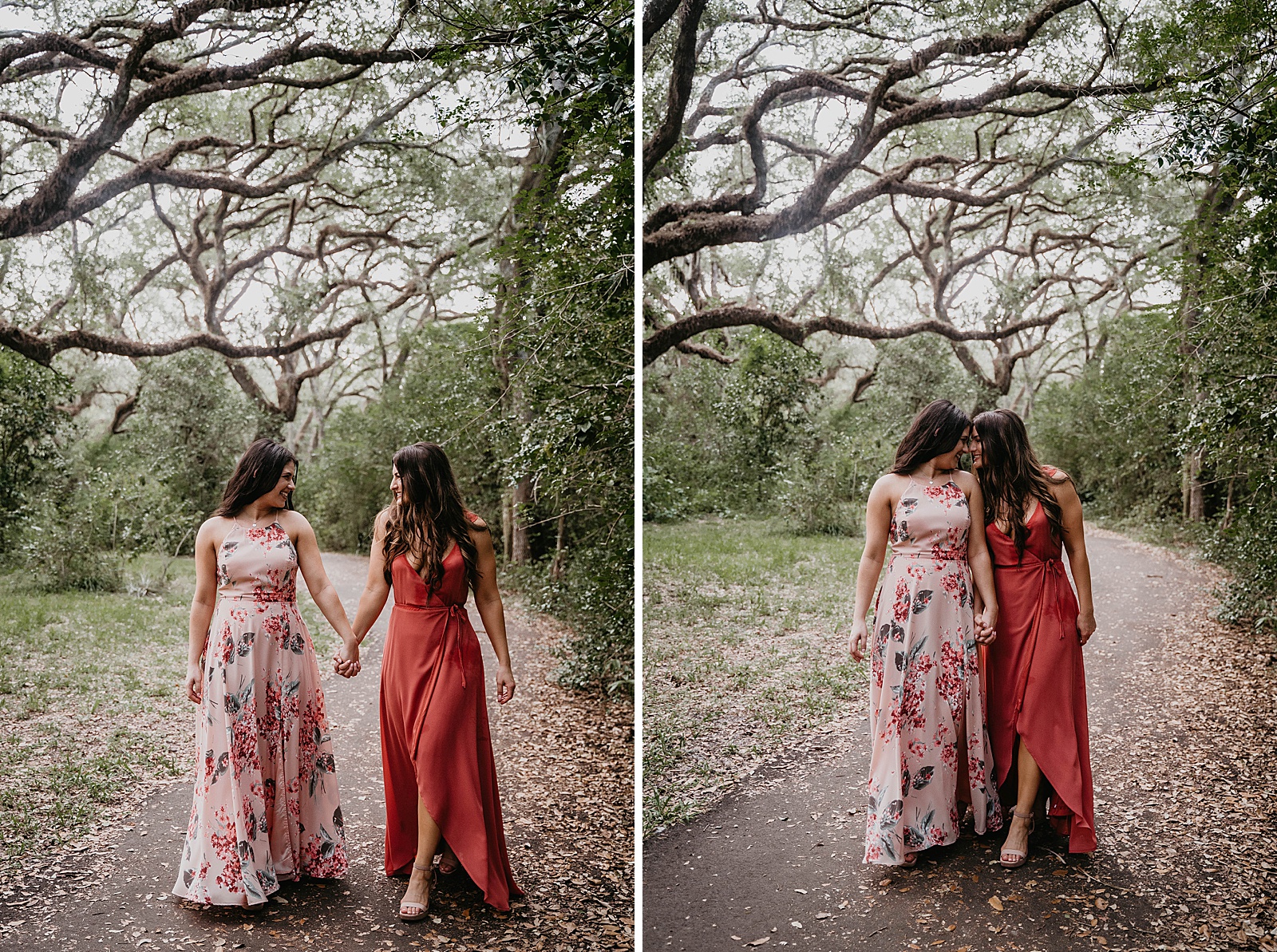 Whimsical LGBTQ Engagement in Tree Tops Park Captured by West Palm Beach Engagement Photographer, Krystal Capone Photography.