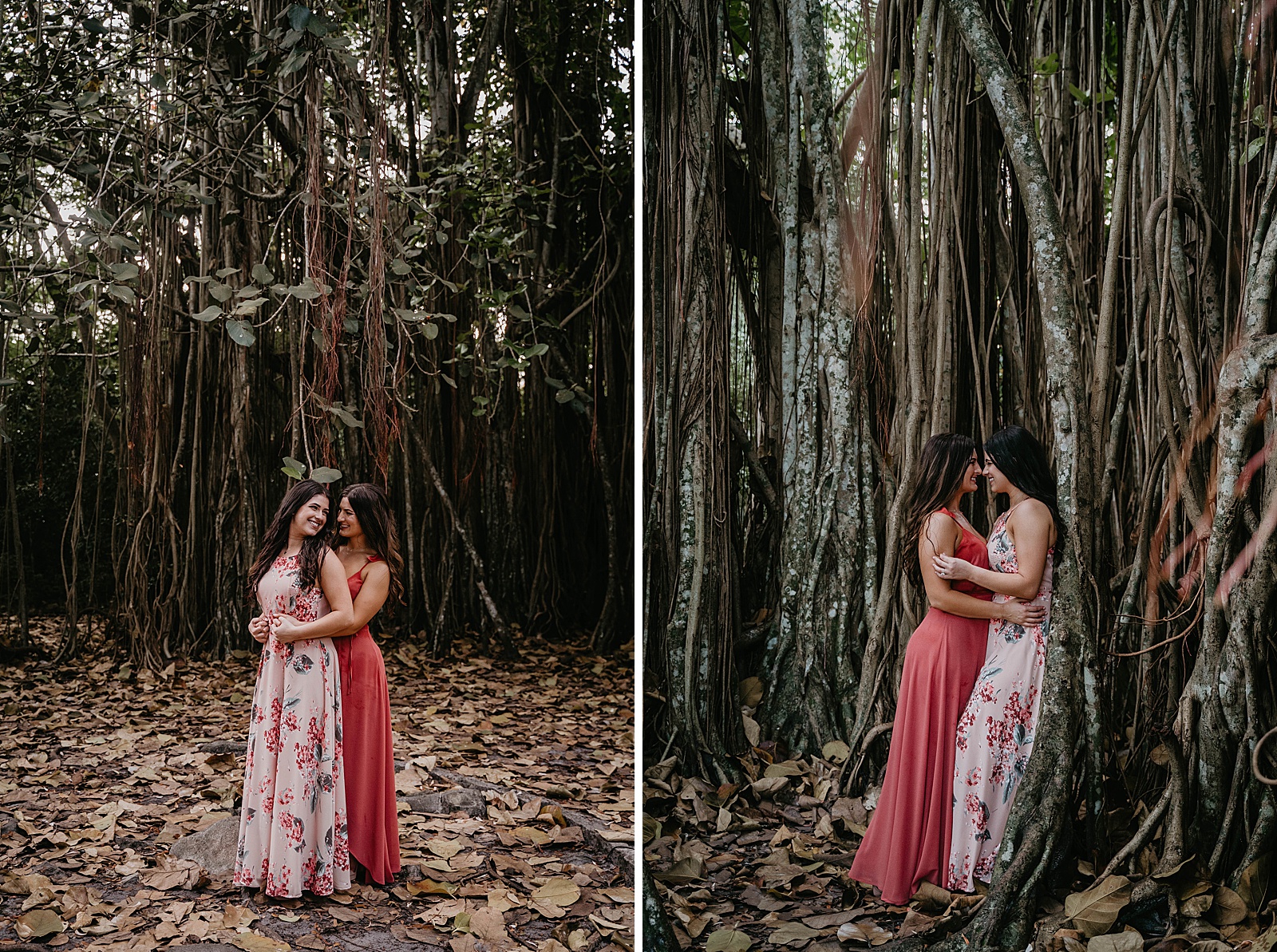 Whimsical LGBTQ Engagement in Tree Tops Park Captured by West Palm Beach Engagement Photographer, Krystal Capone Photography.