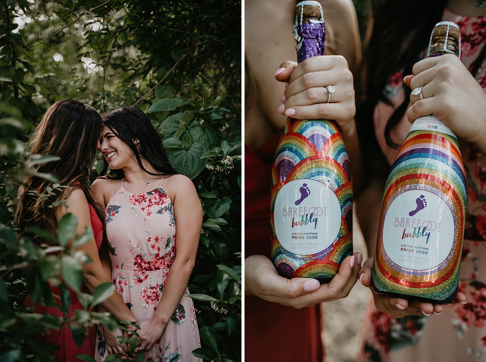 Whimsical LGBTQ Engagement in Tree Tops Park Captured by West Palm Beach Engagement Photographer, Krystal Capone Photography.