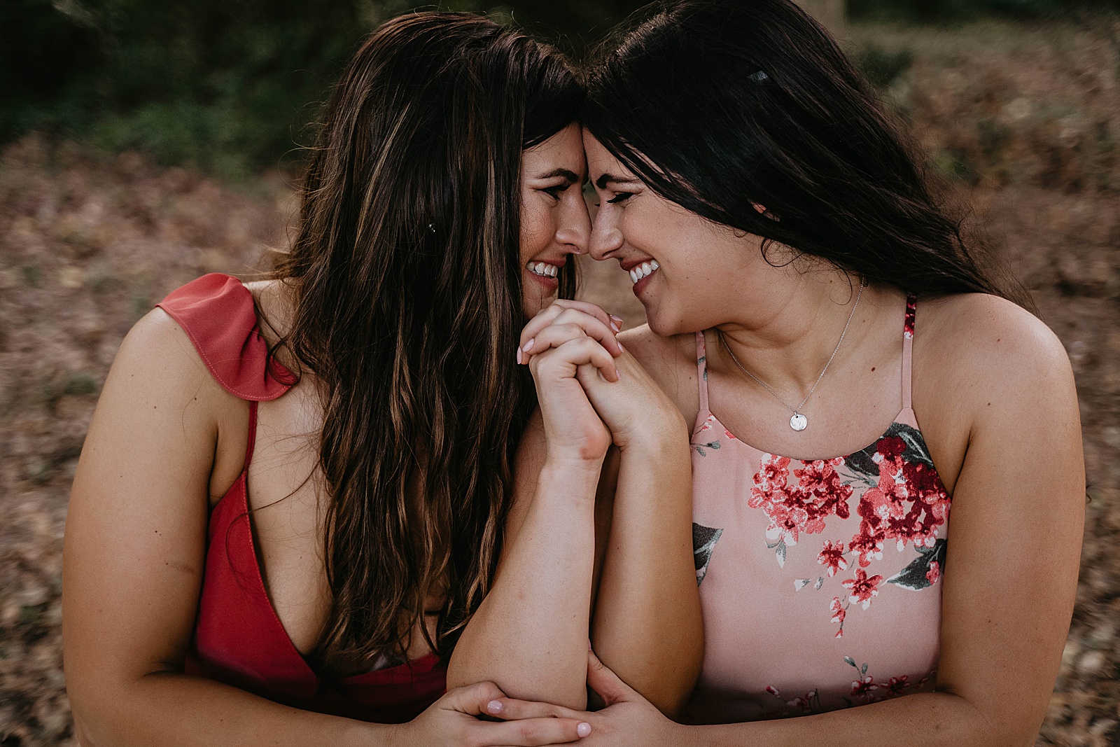 Whimsical LGBTQ Engagement in Tree Tops Park Captured by West Palm Beach Engagement Photographer, Krystal Capone Photography.
