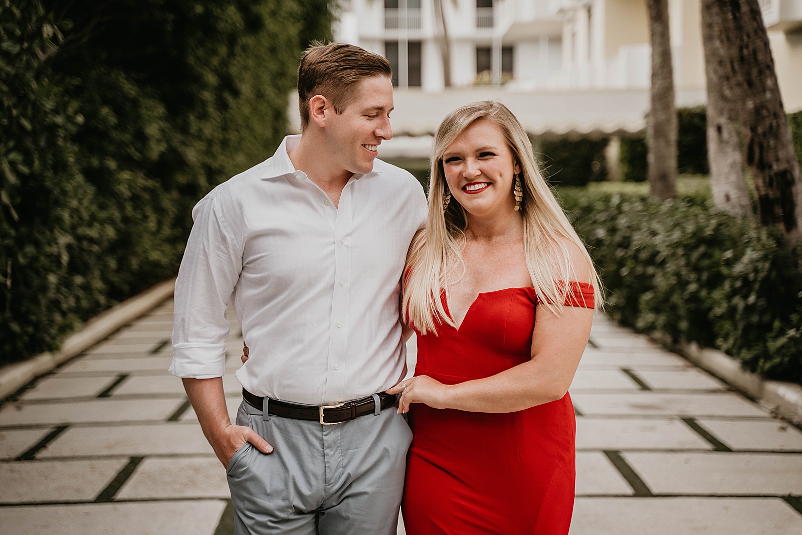 Bold Palm Beach Engagement Session captured by West Palm Beach engagement photographer, Krystal Capone Photography