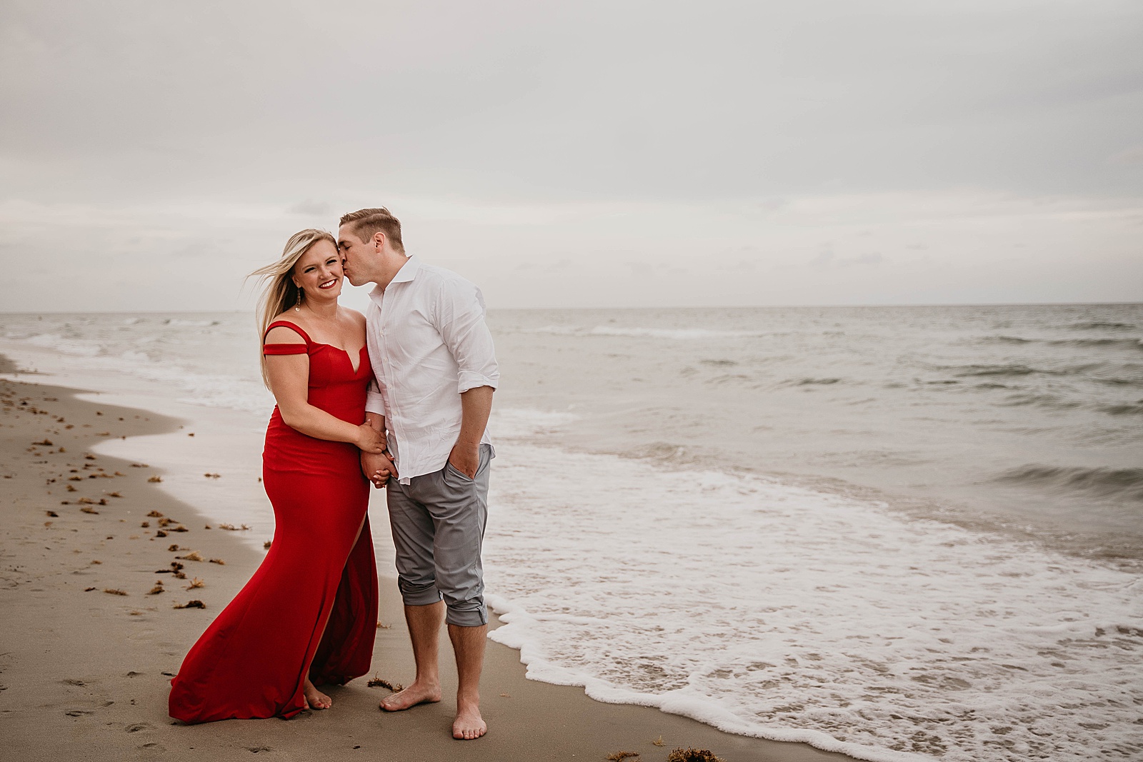Bold Palm Beach Engagement Session captured by West Palm Beach engagement photographer, Krystal Capone Photography