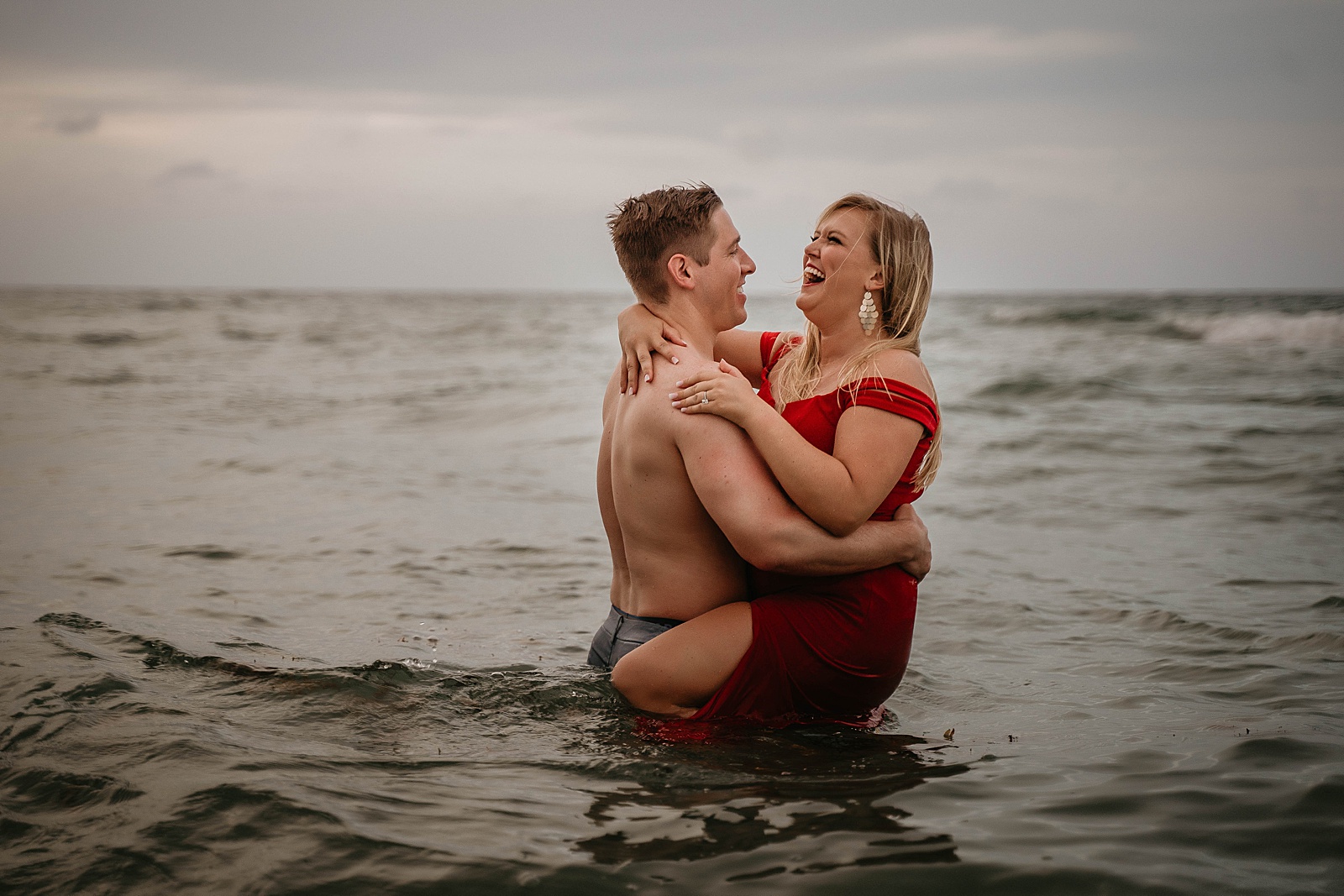 Bold Palm Beach Engagement Session captured by West Palm Beach engagement photographer, Krystal Capone Photography