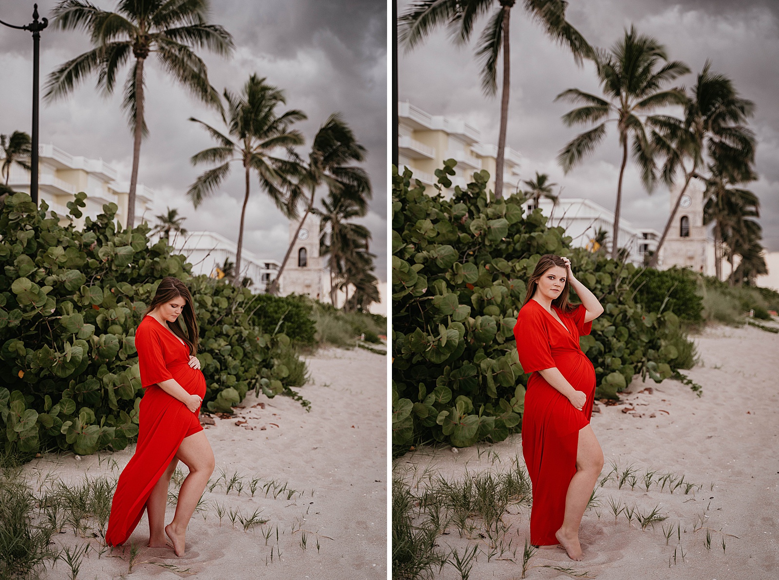 Empowering Palm Beach Ocean Maternity Session captured by South Florida Lifestyle Photographer, Krystal Capone Photography