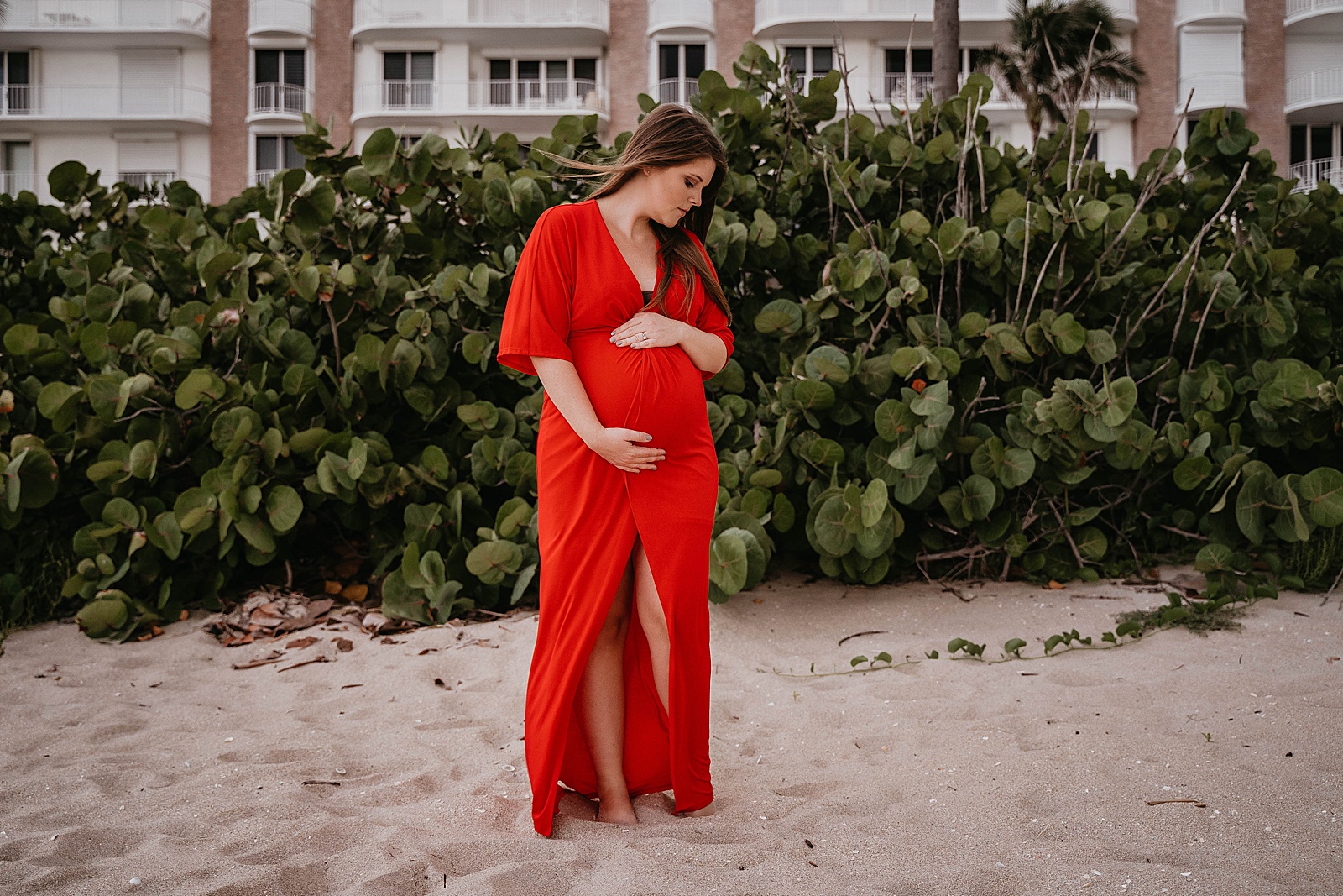 Empowering Palm Beach Ocean Maternity Session captured by South Florida Lifestyle Photographer, Krystal Capone Photography