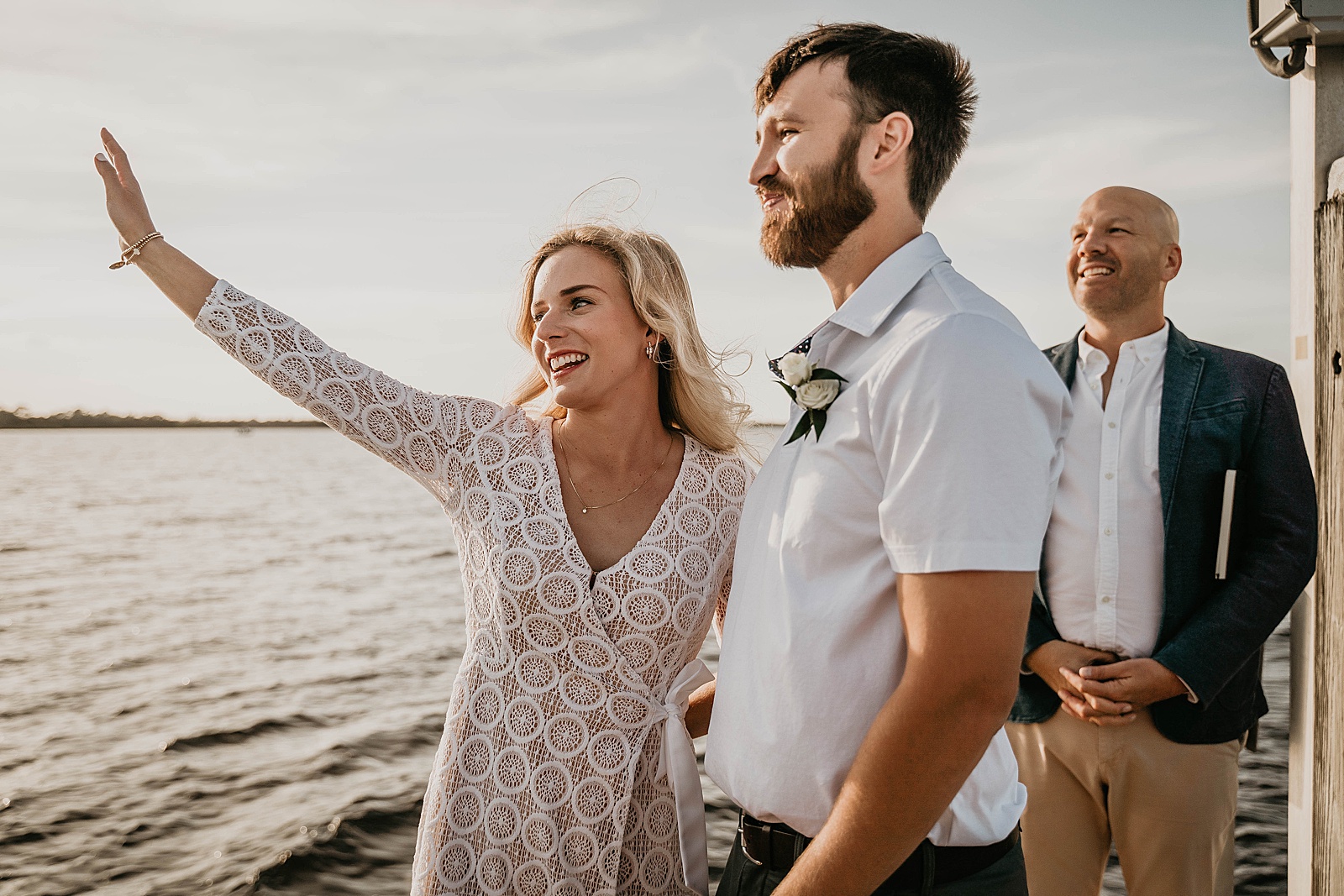 South Florida Waterfront Elopement ceremony captured by South Florida Elopement Photographer, Krystal Capone Photography
