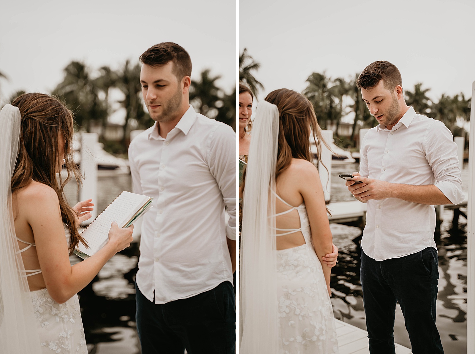 Intimate Fort Lauderdale Elopement Ceremony captured by South Florida Elopement Photographer, Krystal Capone Photography