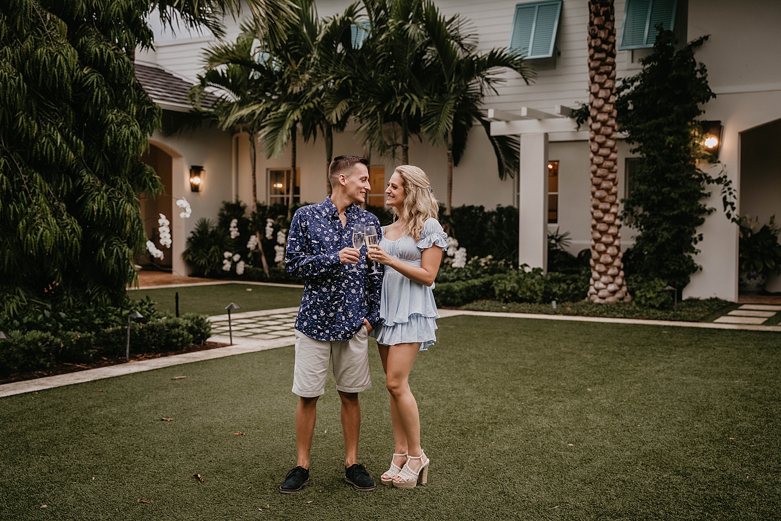 Pelican Club Engagement photos captured by South Florida Engagement Photographer, Krystal Capone Photography