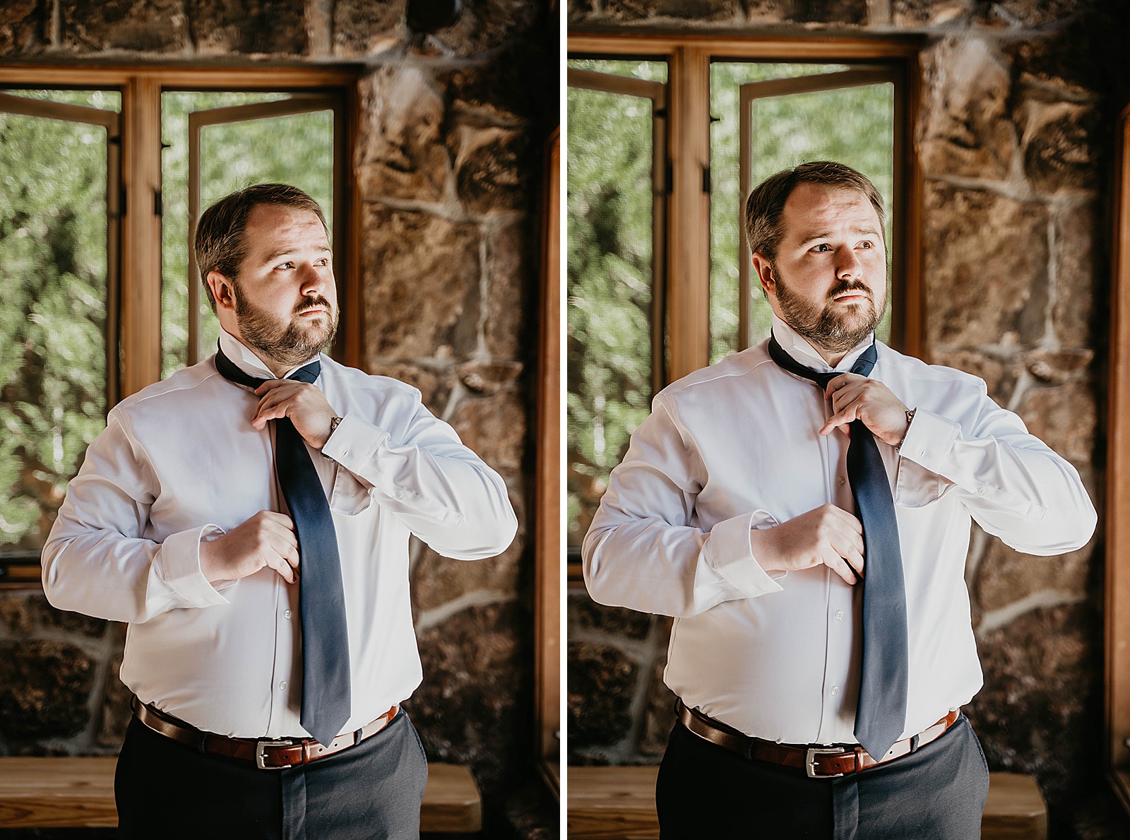 Rustic Colorado Elopement Groom Getting Ready by Krystal Capone Photography