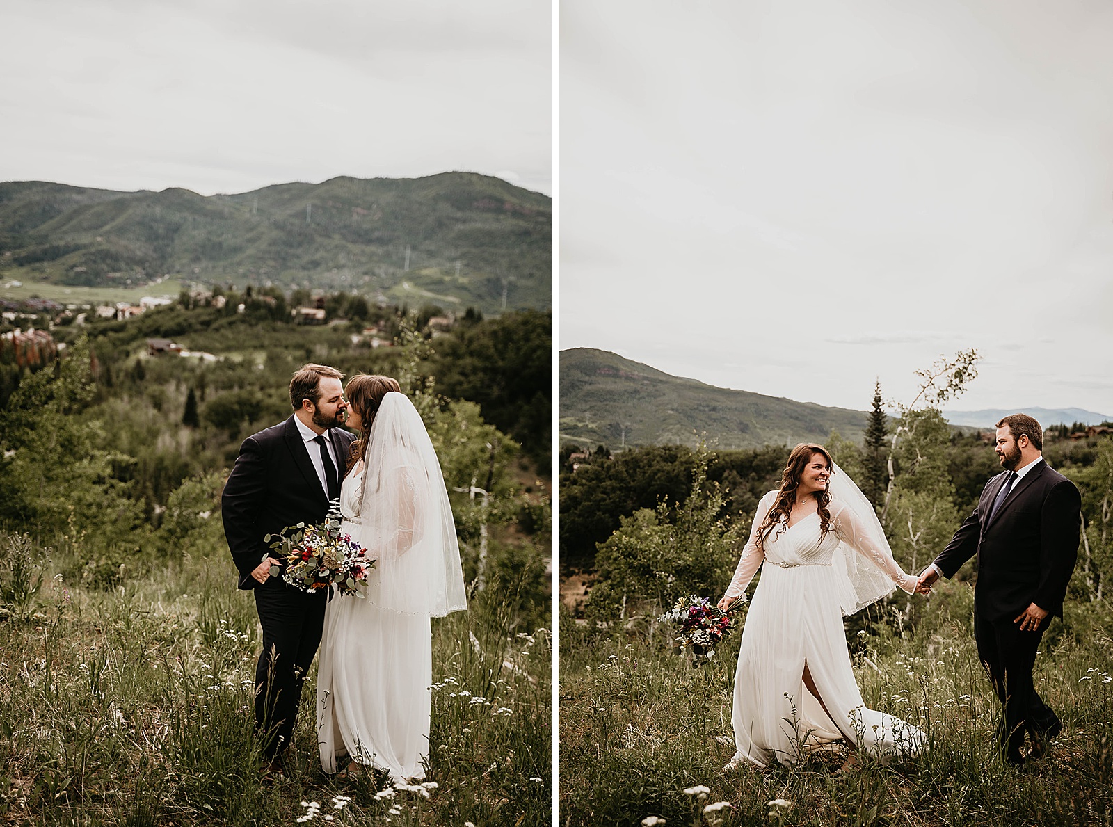 Rustic Colorado Elopement Bride and Groom Portraits by Krystal Capone Photography