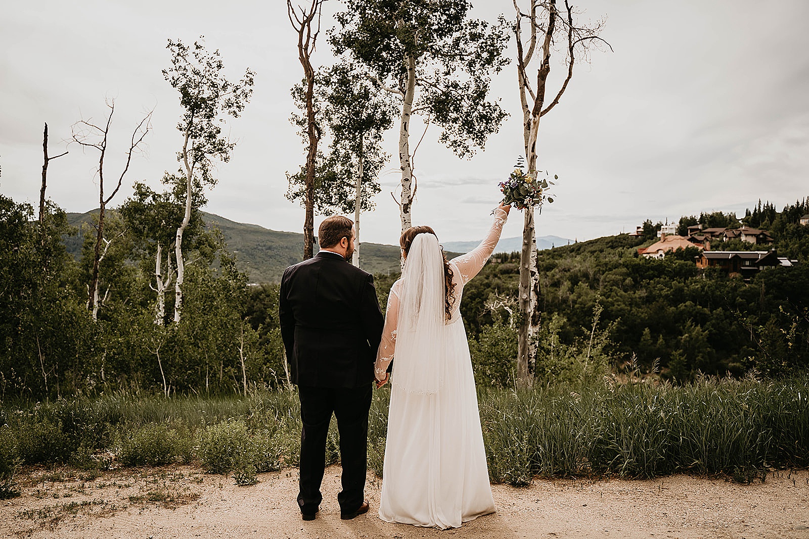 Rustic Colorado Elopement Bride and Groom Portraits by Krystal Capone Photography