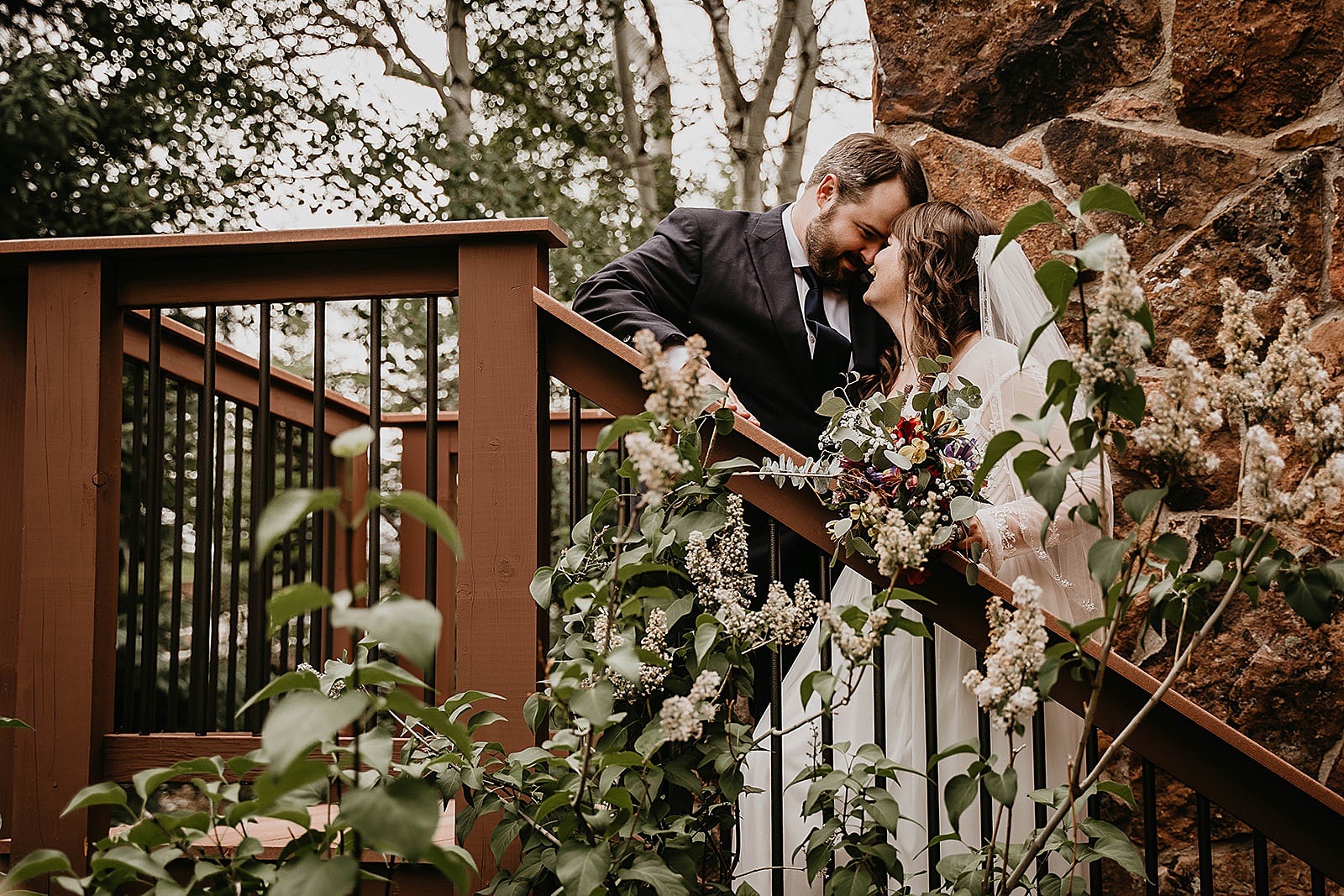 Rustic Colorado Elopement Bride and Groom Portraits by Krystal Capone Photography