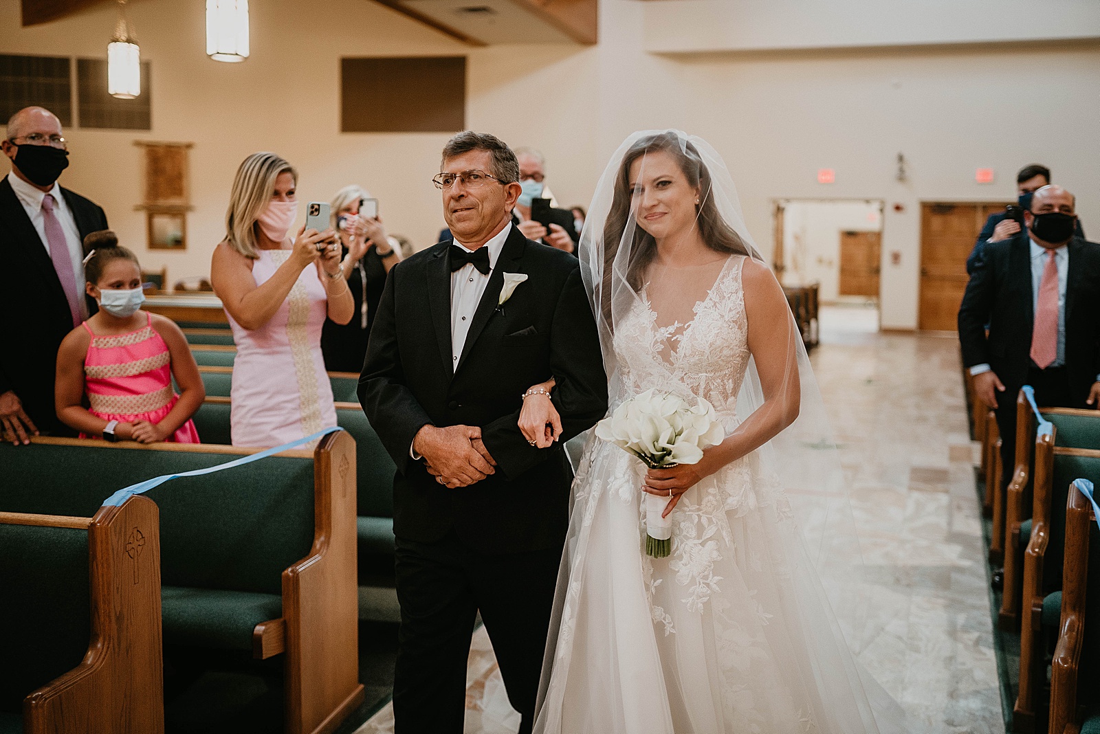 Romantic Church Wedding During COVID-19 captured by West Palm Beach Wedding Photographer, Krystal Capone Photography