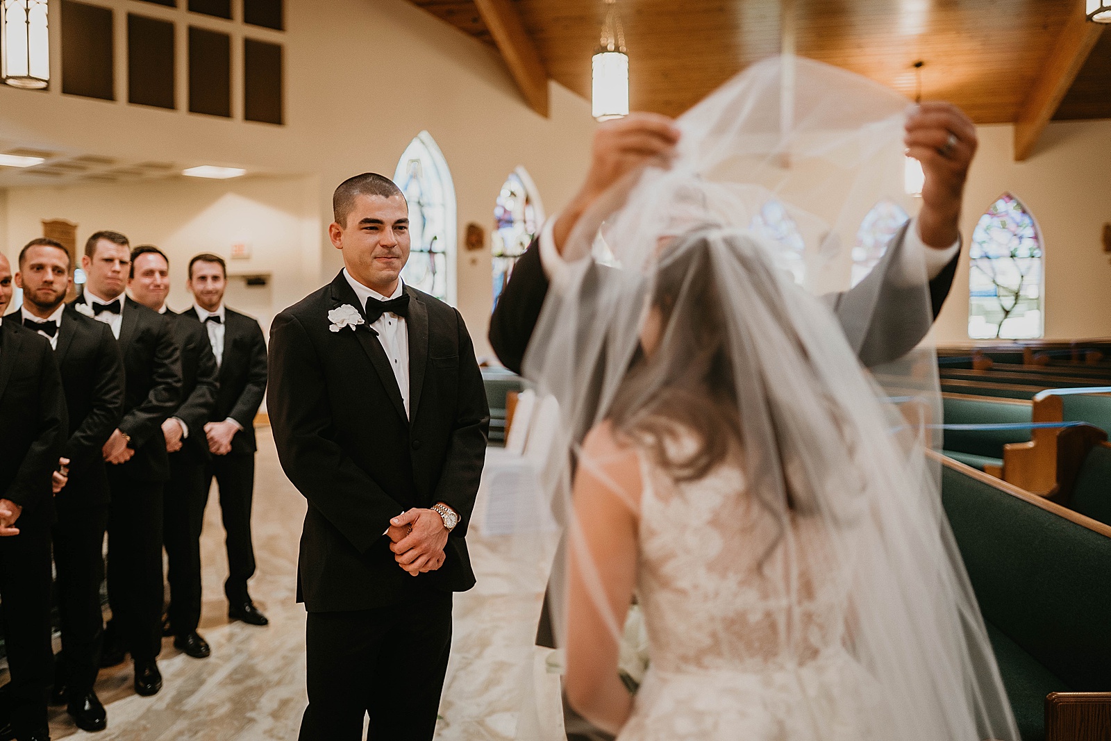 Romantic Church Wedding During COVID-19 captured by West Palm Beach Wedding Photographer, Krystal Capone Photography