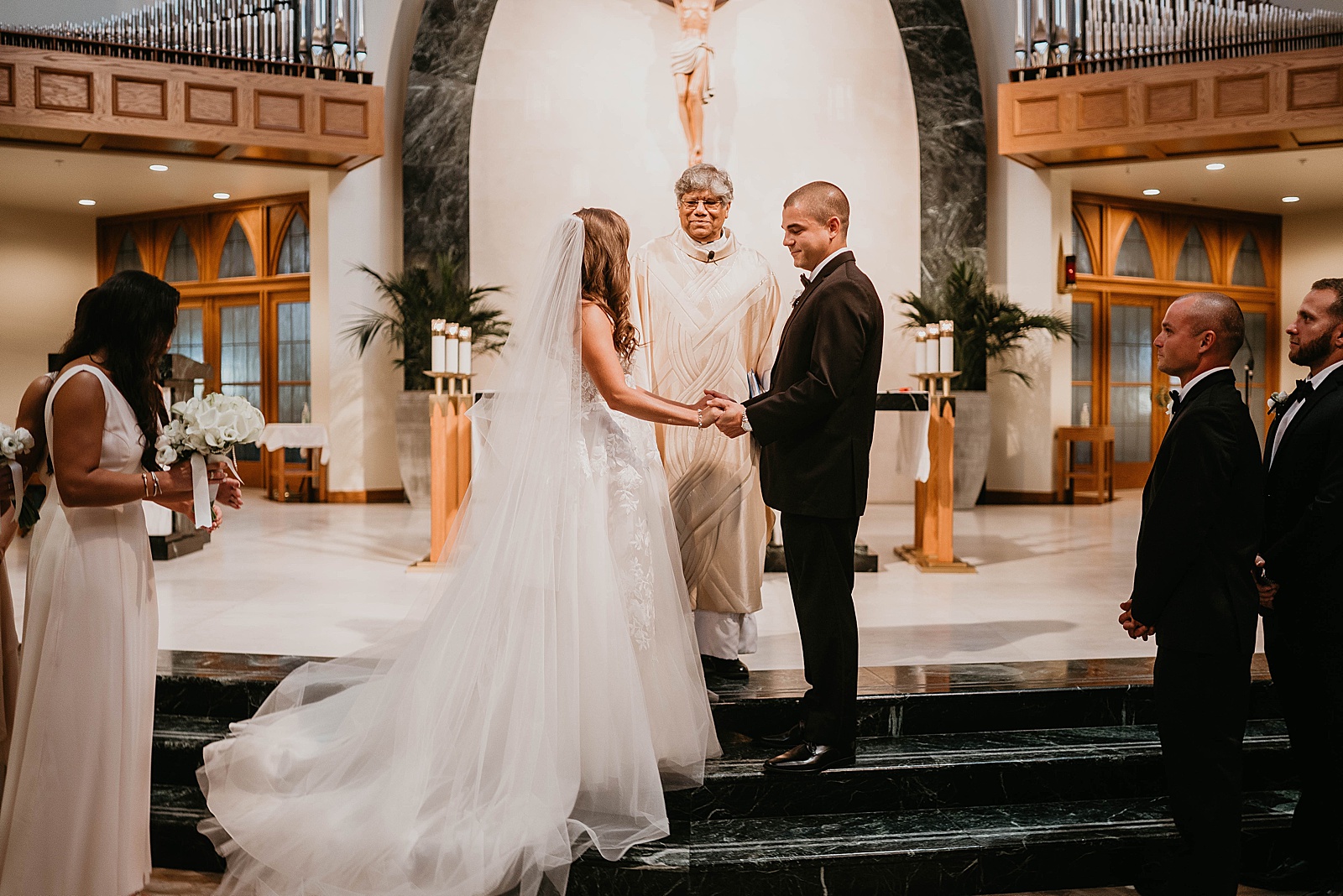 Romantic Church Wedding During COVID-19 captured by West Palm Beach Wedding Photographer, Krystal Capone Photography