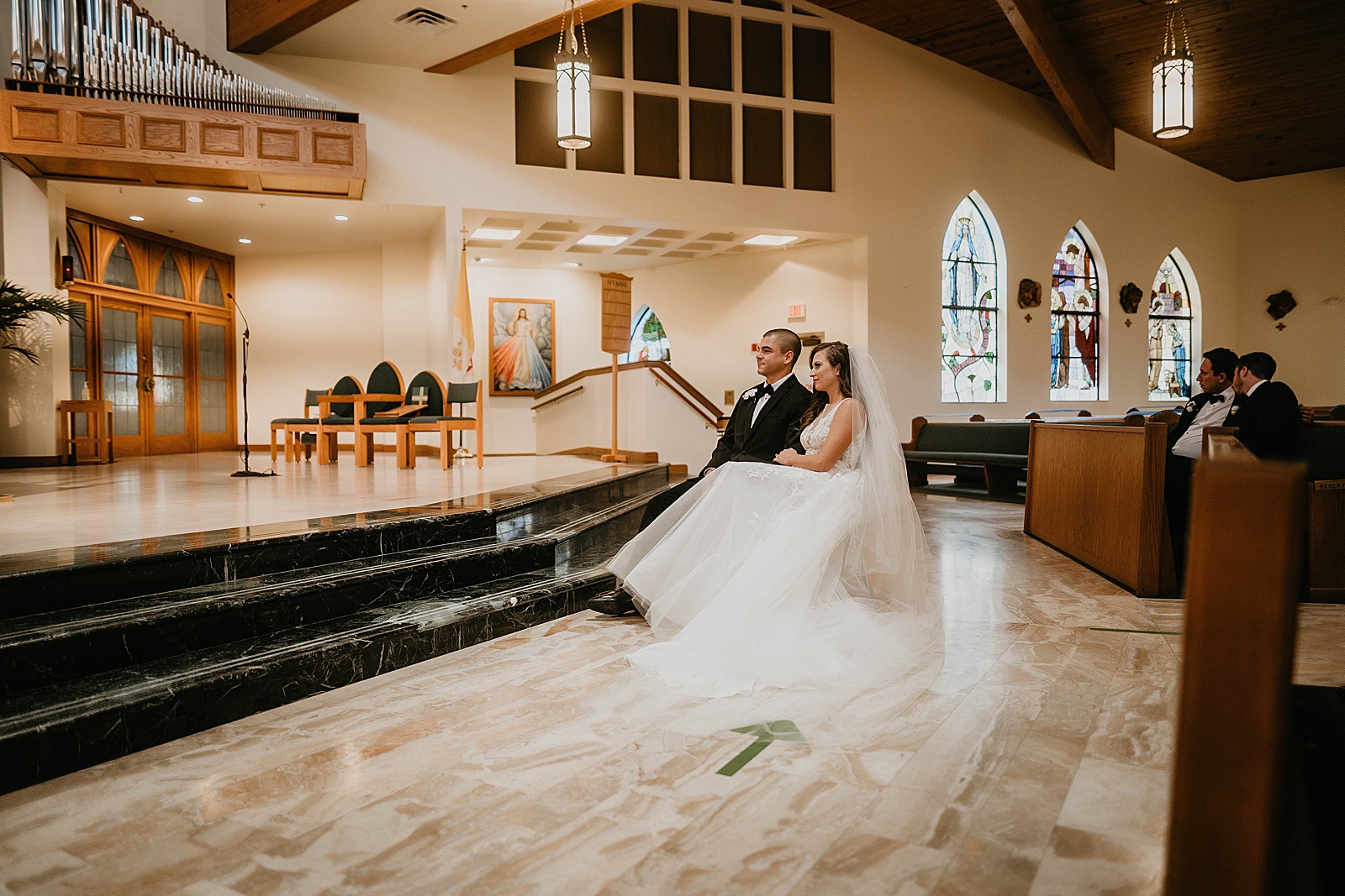 Romantic Church Wedding During COVID-19 captured by West Palm Beach Wedding Photographer, Krystal Capone Photography