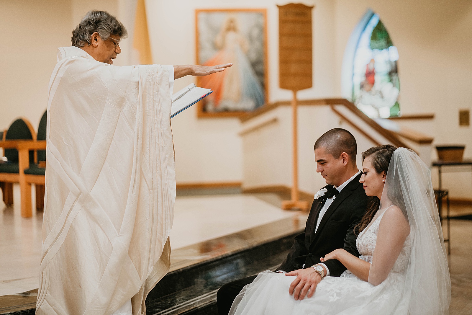 Romantic Church Wedding During COVID-19 captured by West Palm Beach Wedding Photographer, Krystal Capone Photography