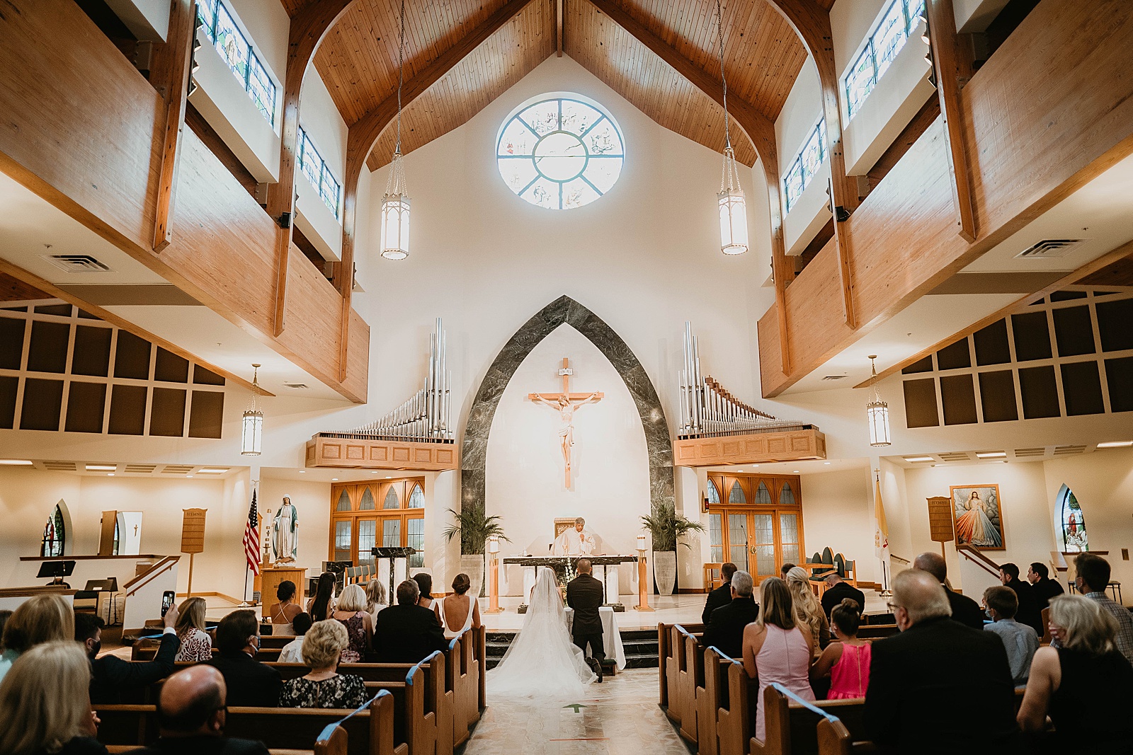 Romantic Church Wedding During COVID-19 captured by West Palm Beach Wedding Photographer, Krystal Capone Photography