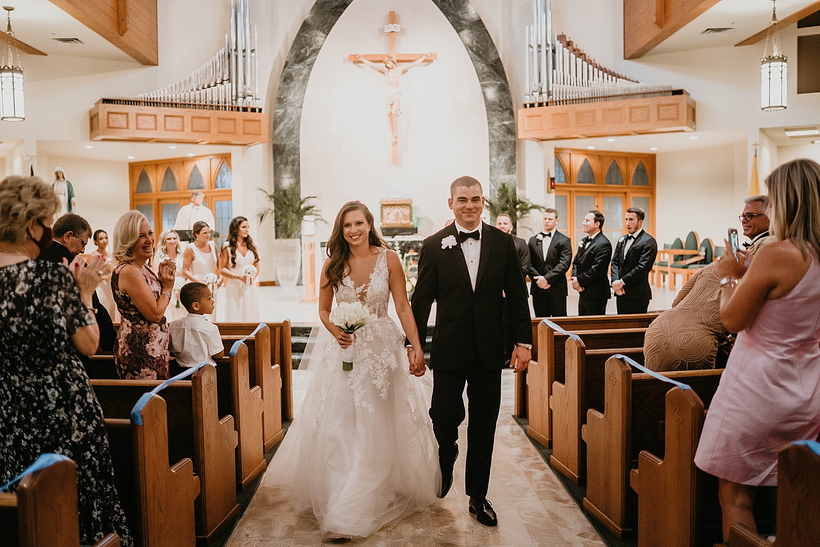 Romantic Church Wedding During COVID-19 captured by West Palm Beach Wedding Photographer, Krystal Capone Photography