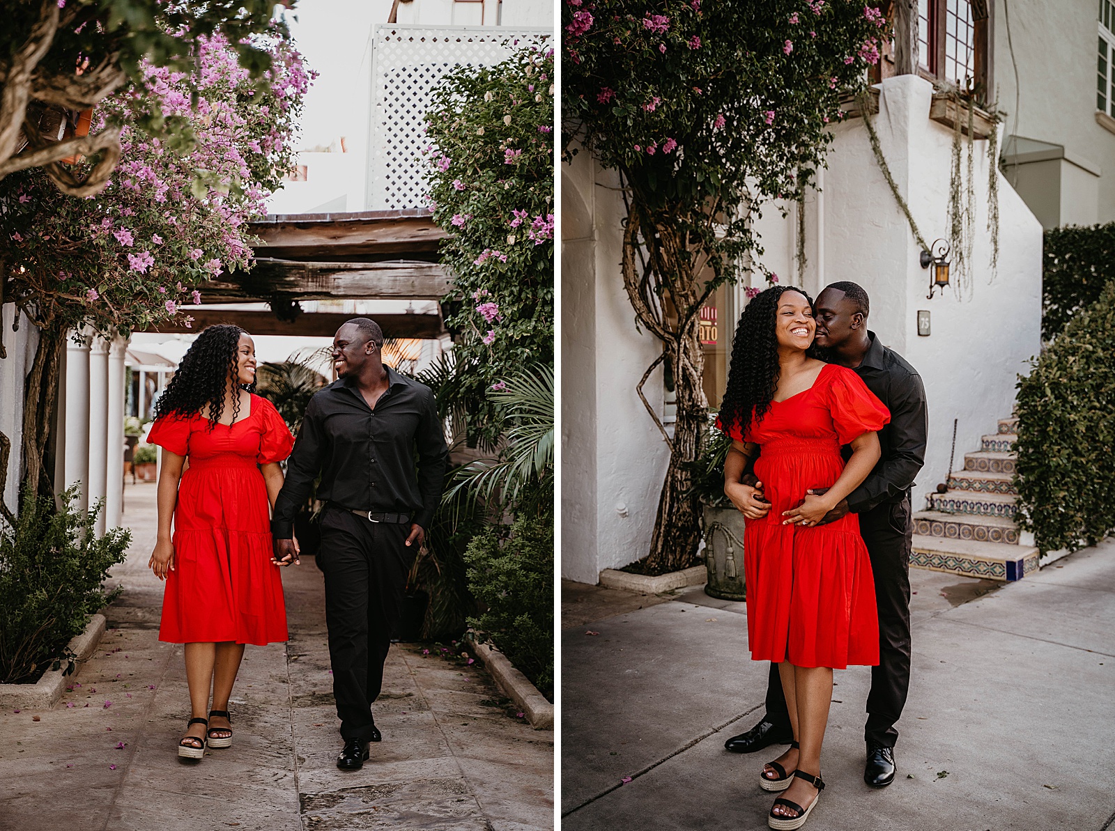 Colorful Worth Ave, Palm Beach Engagement Photos taken by South Florida Engagement Photographer, Krystal Capone Photography