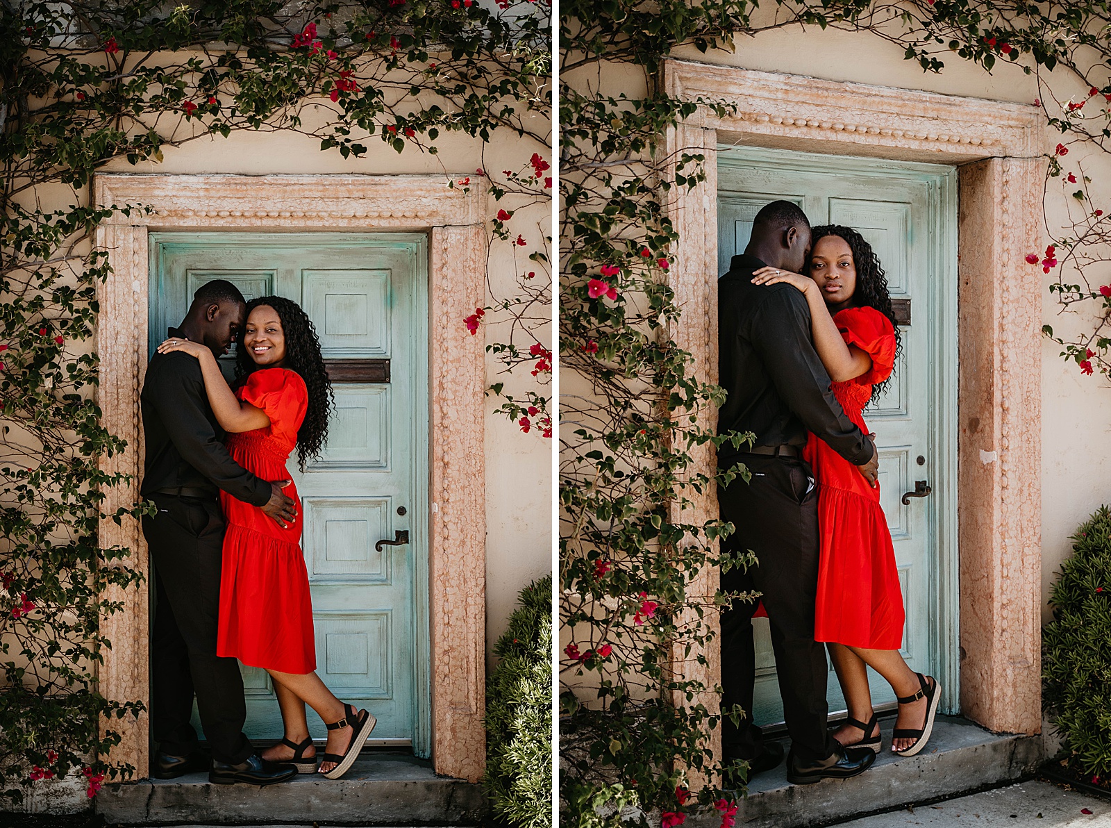 Colorful Worth Ave, Palm Beach Engagement Photos taken by South Florida Engagement Photographer, Krystal Capone Photography