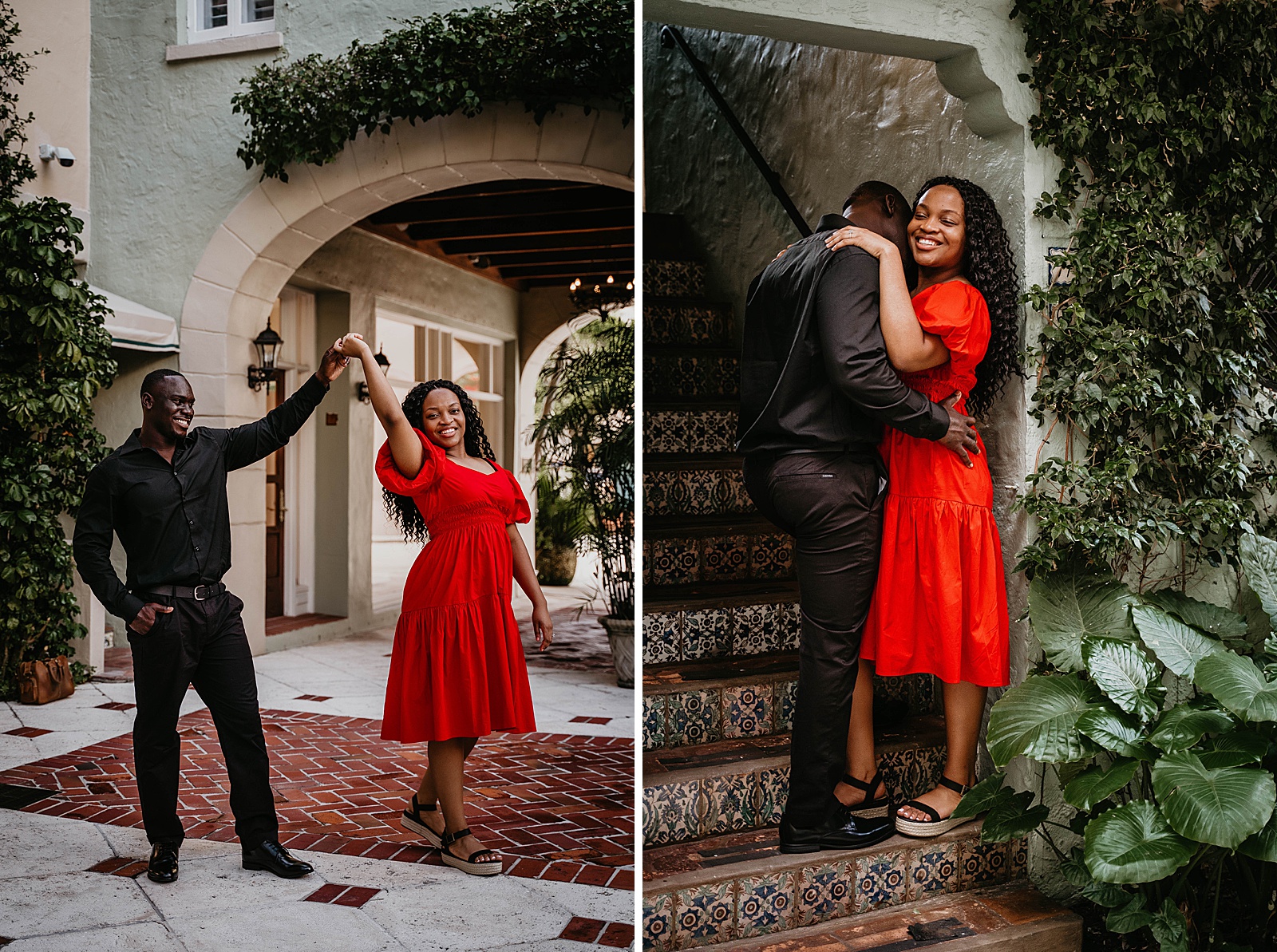Colorful Worth Ave, Palm Beach Engagement Photos taken by South Florida Engagement Photographer, Krystal Capone Photography