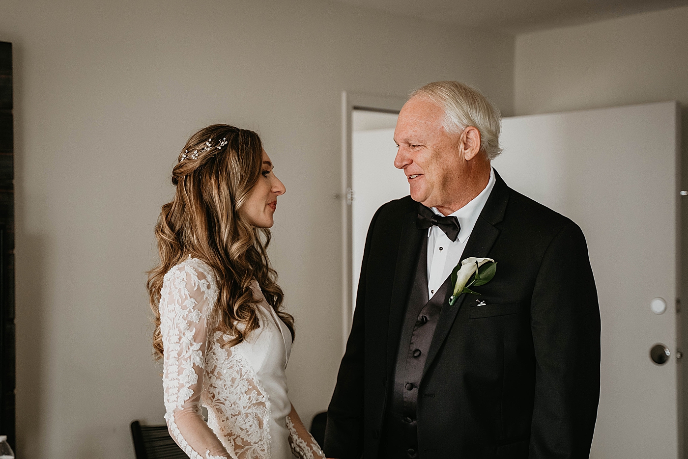 Candid shot of Bride with family Waterstone Resort and Marina Wedding captured by South Florida Wedding Photographer Krystal Capone Photography