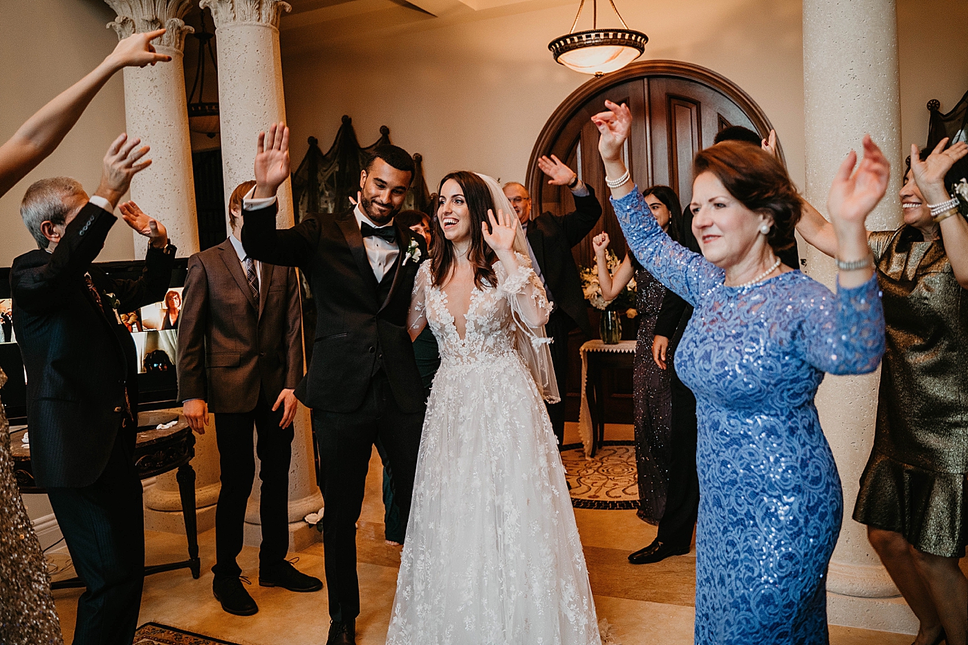Reception dancing Intimate Home Wedding captured by South Florida Wedding Photographer Krystal Capone Photography
