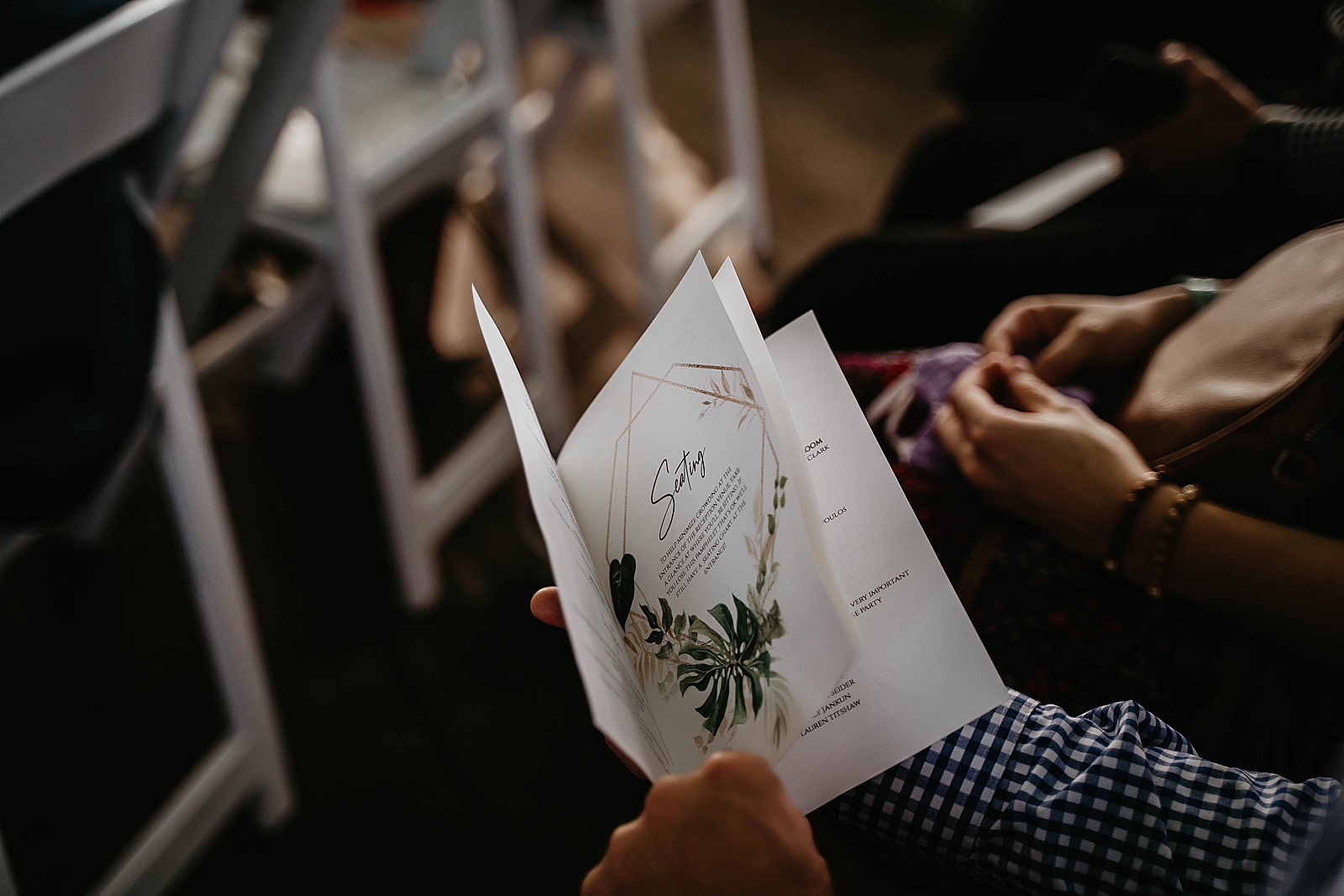 Ceremony detail shot of wedding program Jupiter Lighthouse Wedding Photography captured by South Florida Wedding Photographer Krystal Capone Photography