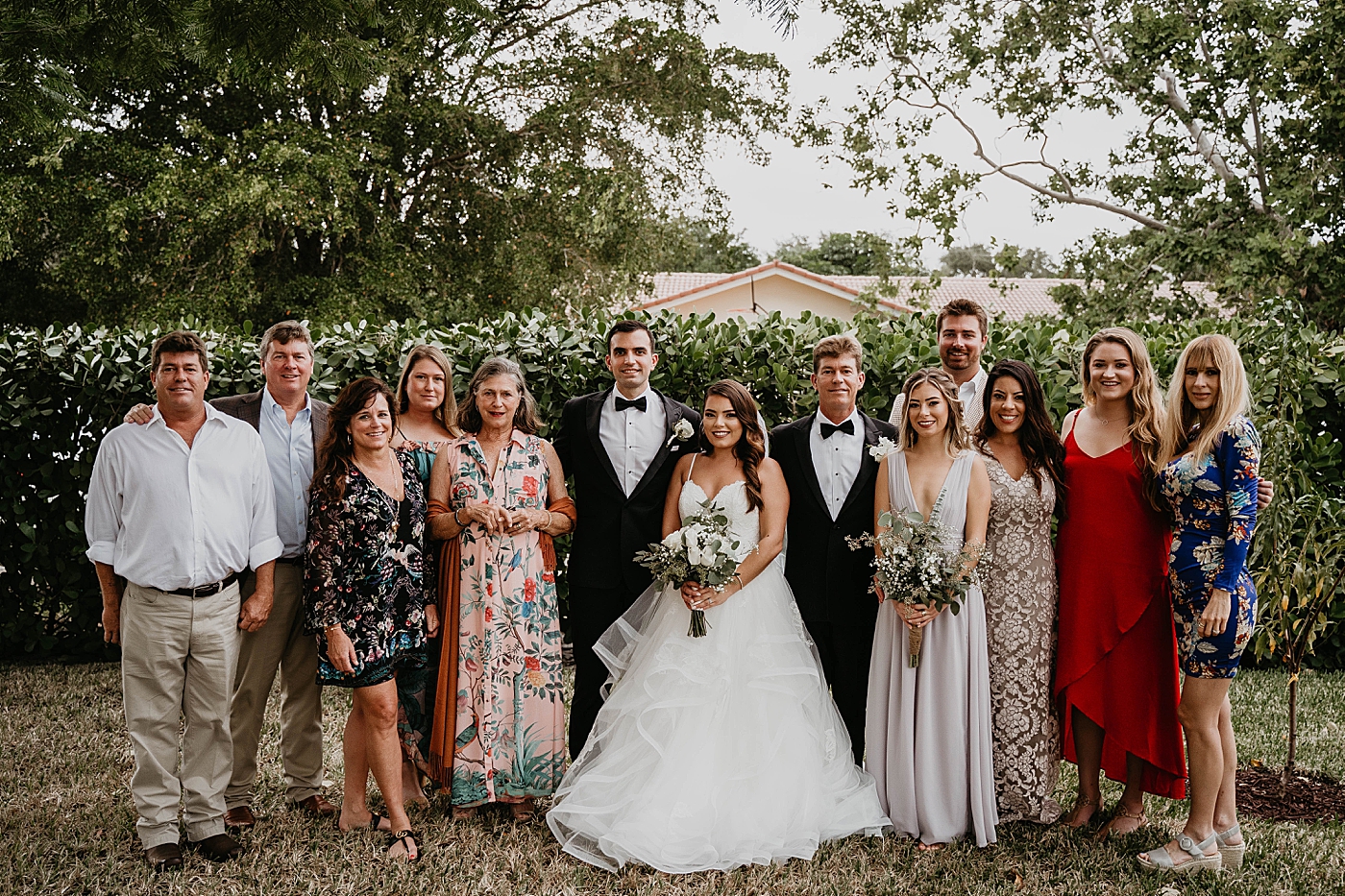 Family portrait Intimate South Florida Wedding Photography captured by Wedding Photographer Krystal Capone Photography