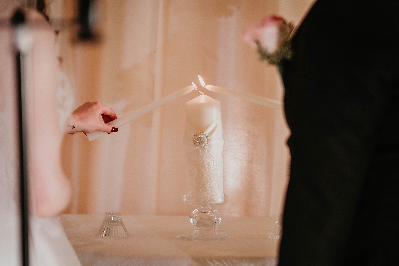 Candle unity shot lighting center candle Breakers West Wedding Photography captured by South Florida Wedding Photographer Krystal Capone Photography 