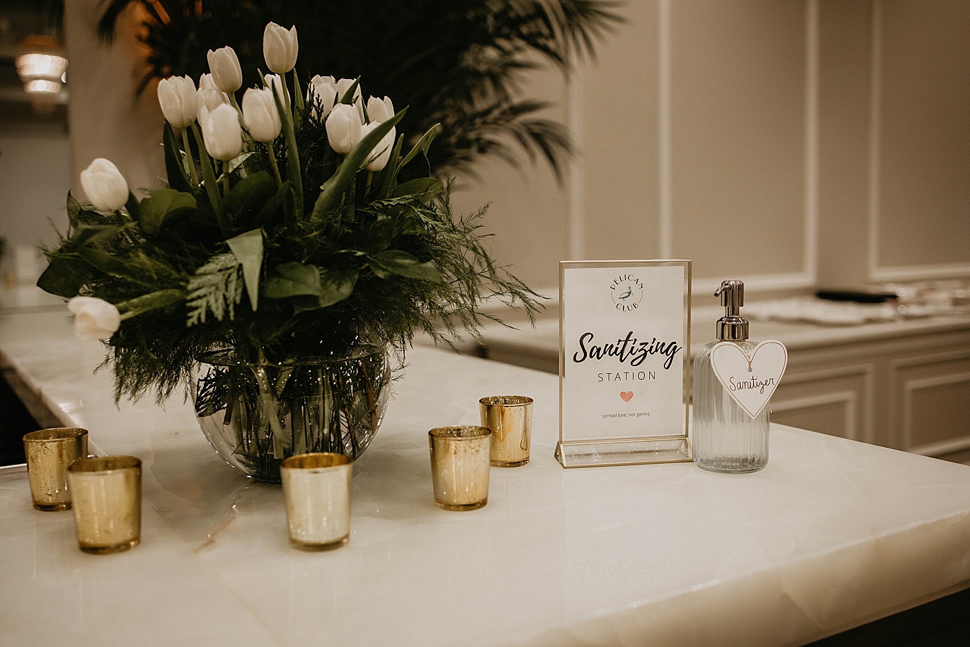 Romantic Wedding During COVID-19 captured by West Palm Beach Wedding Photographer, Krystal Capone Photography