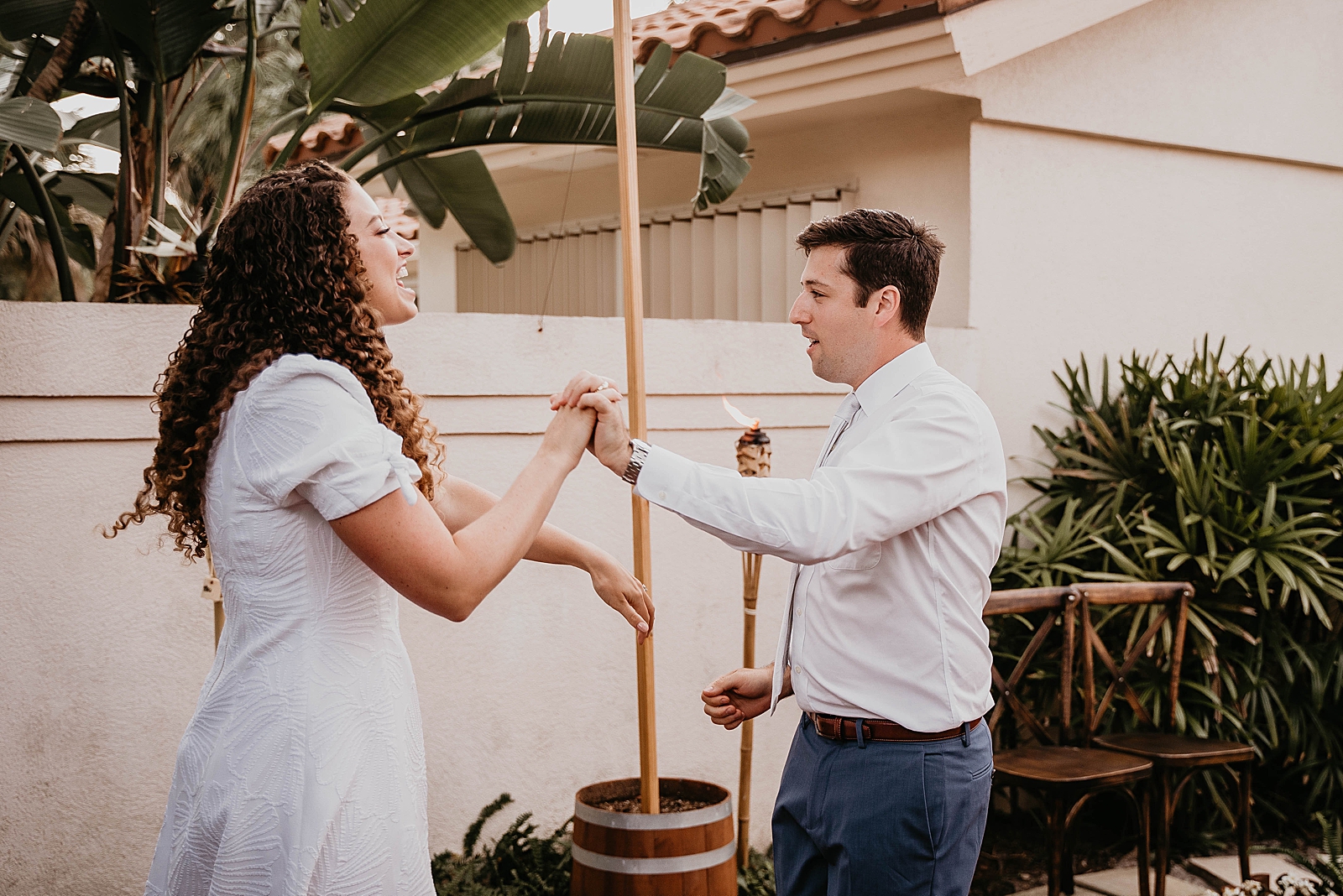 Bride and Groom dancing for first dance Intimate South Florida Wedding Photography captured by South Florida Wedding Photographer Krystal Capone Photography 