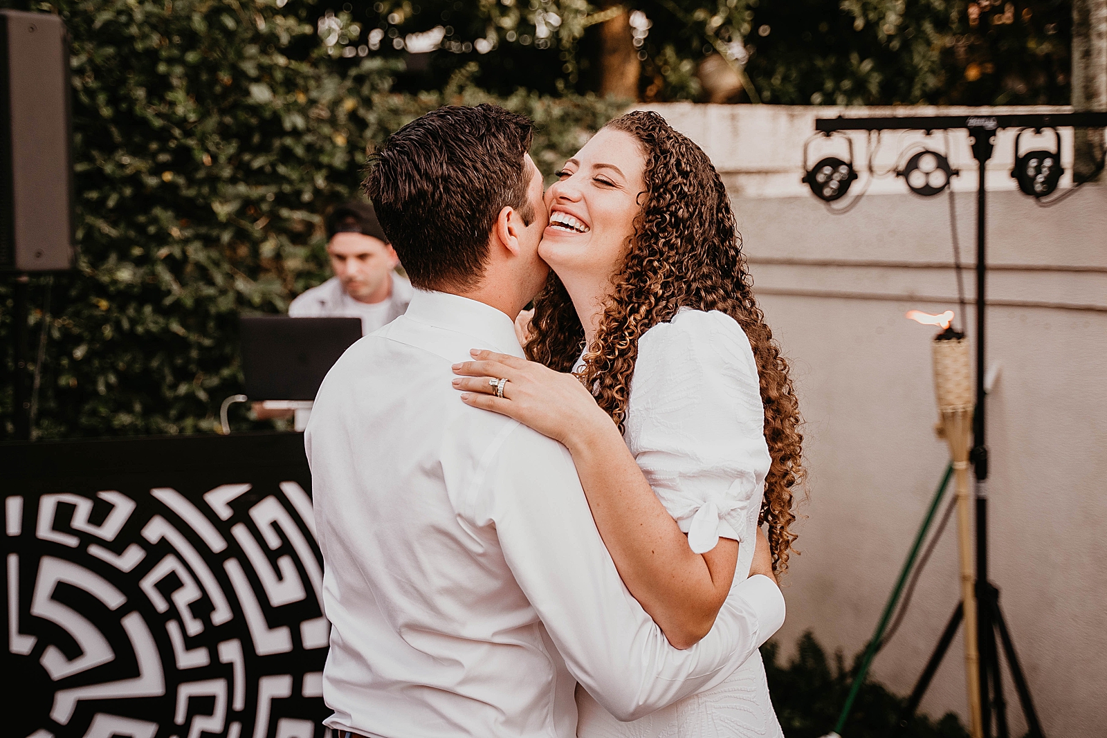Bride and Groom holding each other close during first dance Intimate South Florida Wedding Photography captured by South Florida Wedding Photographer Krystal Capone Photography 
