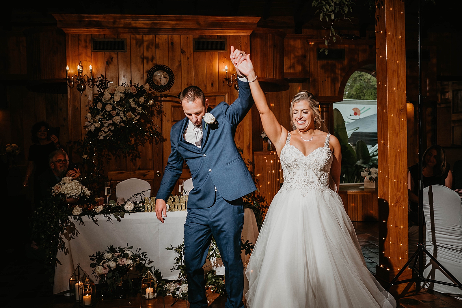 Bride and Groom celebrating entering Ceremony