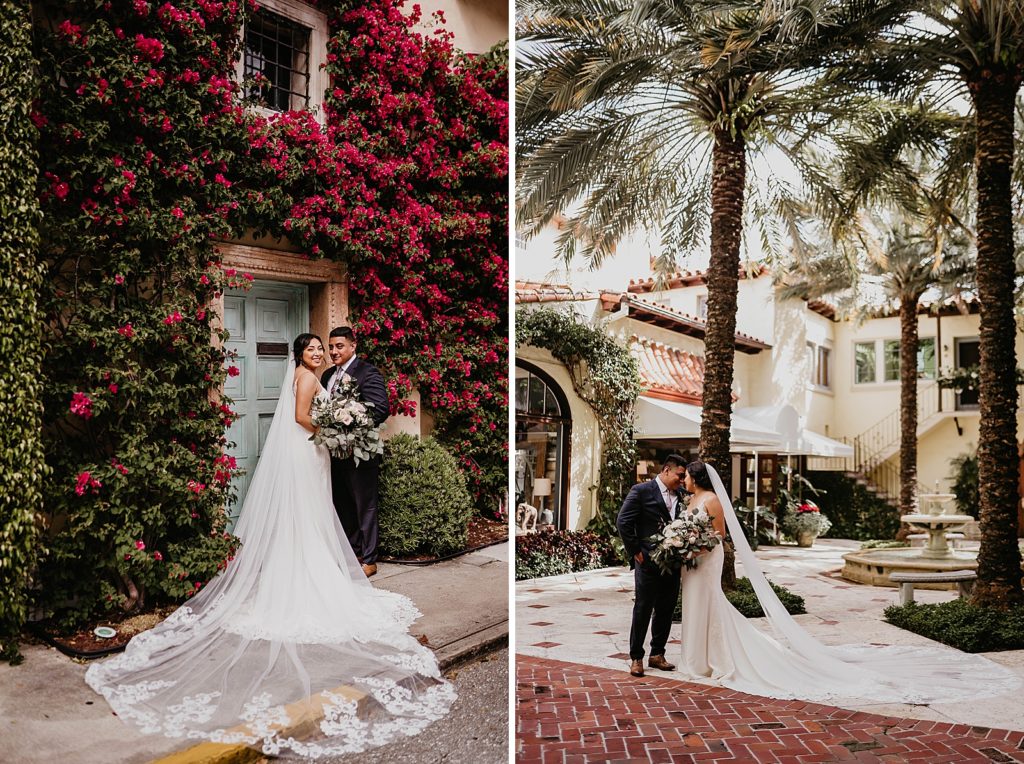 Bride and Groom portraits outside