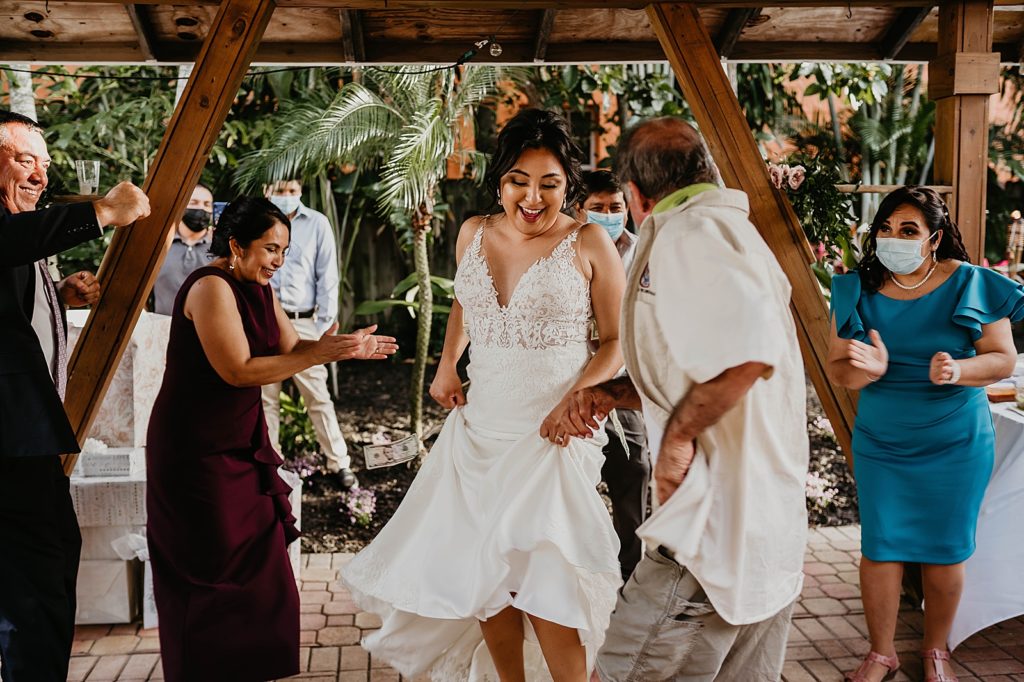Bride dancing at the Reception