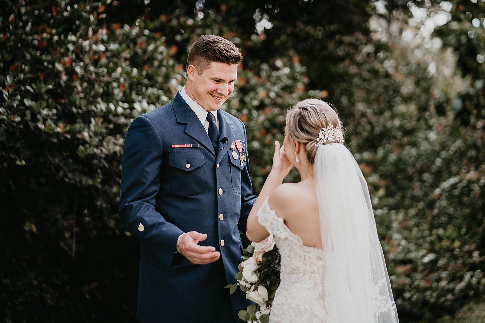 Groom's reaction to seeing Bride for First Look