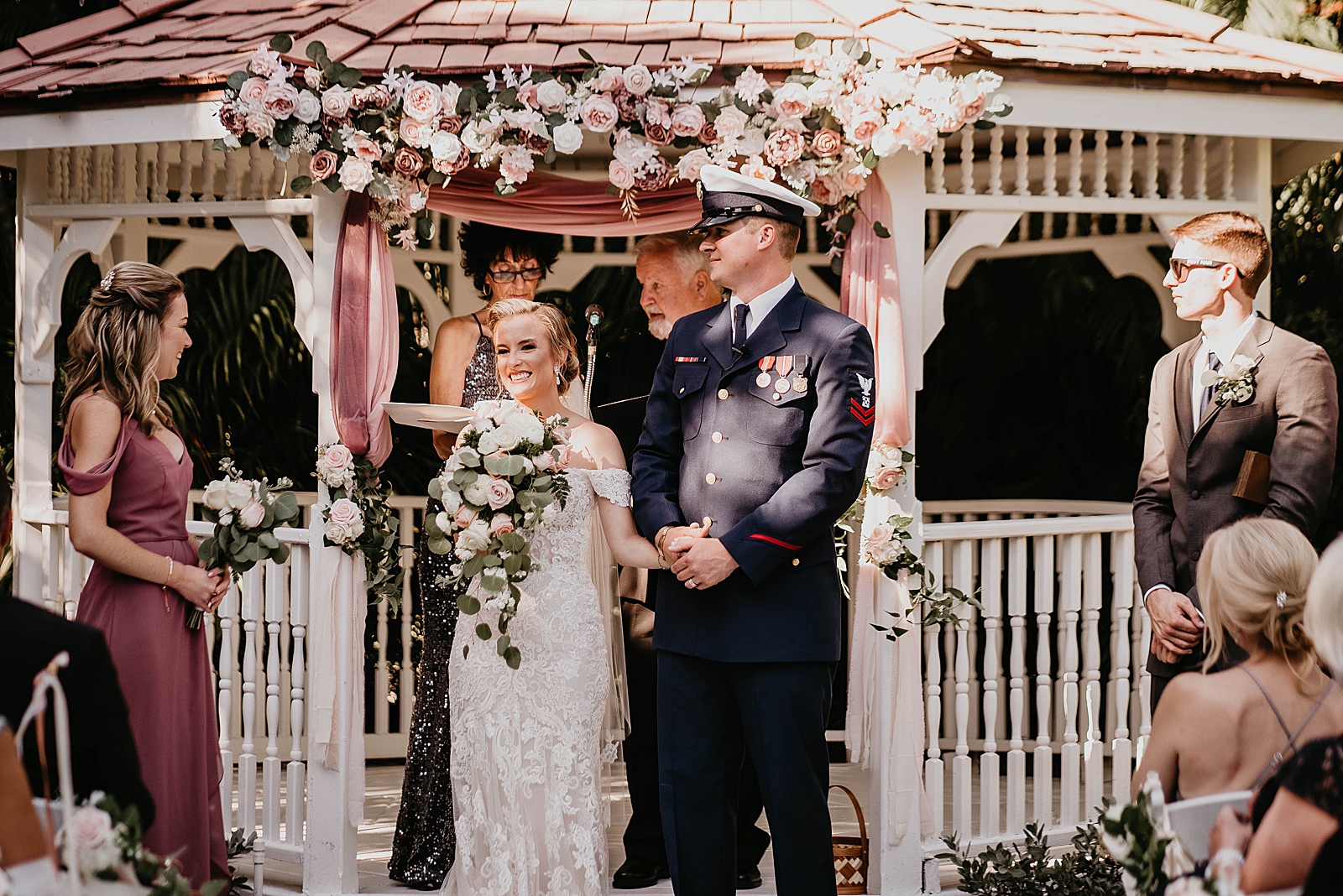 Bride and Groom starting exit from Ceremony