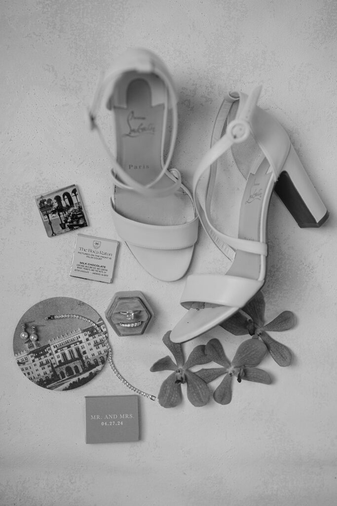 Elegant wedding stationery details at Boca Raton wedding