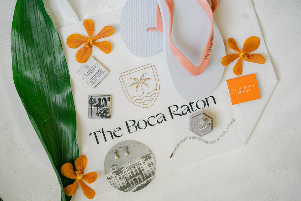 Elegant wedding stationery details at Boca Raton wedding
